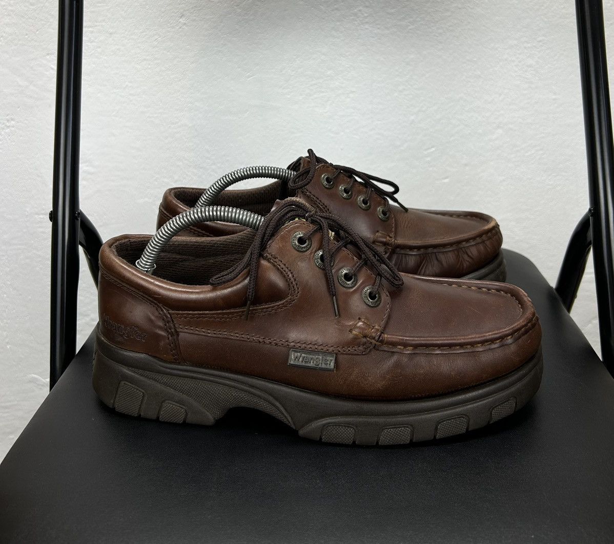 Leather × Vintage × Wrangler Wrangler Vintage Leather Men’s Shoes Brown Size 41 Size US 8 / EU 41 - 4 Thumbnail