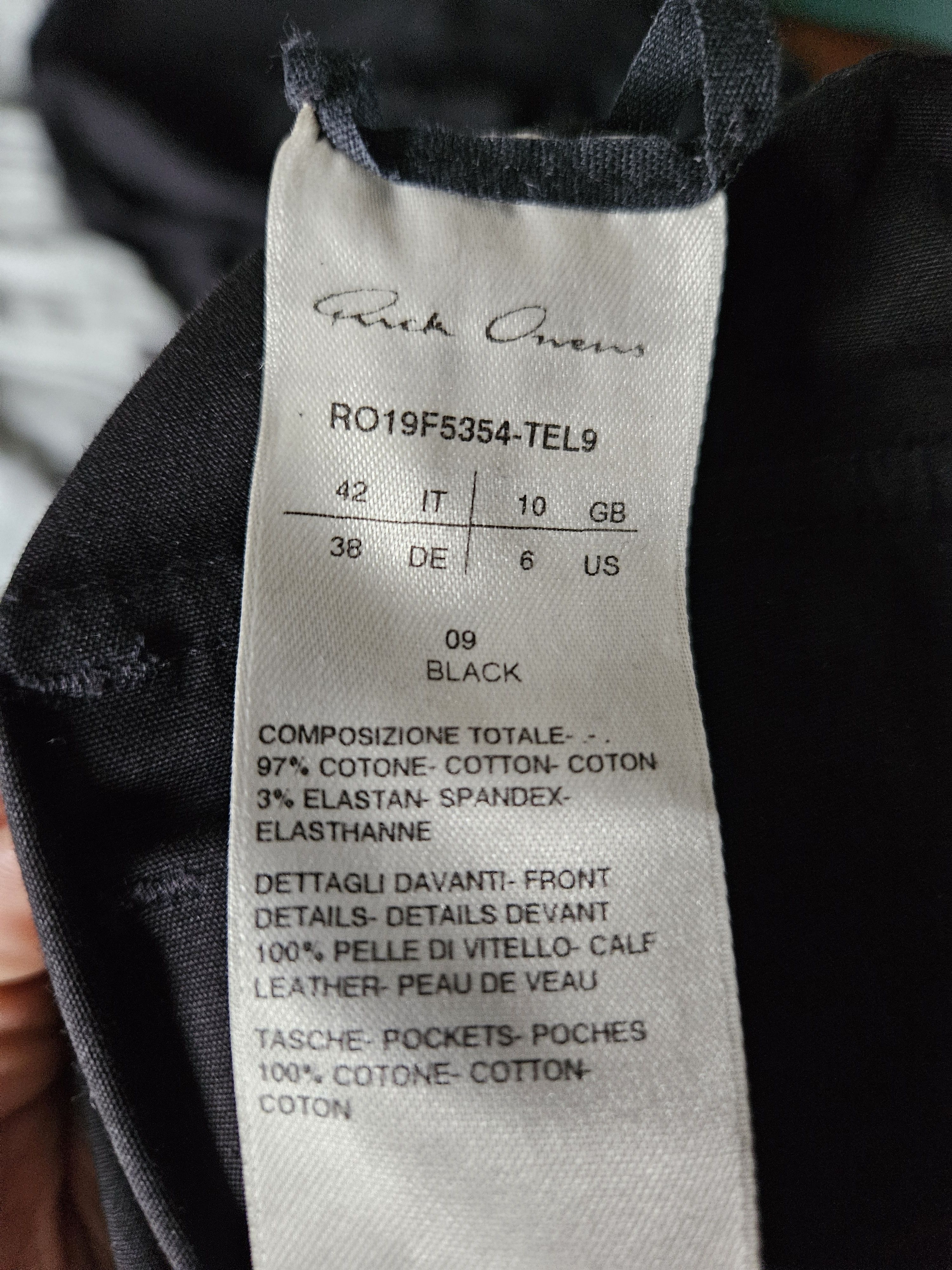 Rick Owens LAST DROP Mainline Larry Runway Leather Patch Joggers Size US 28 / EU 44 - 5 Thumbnail
