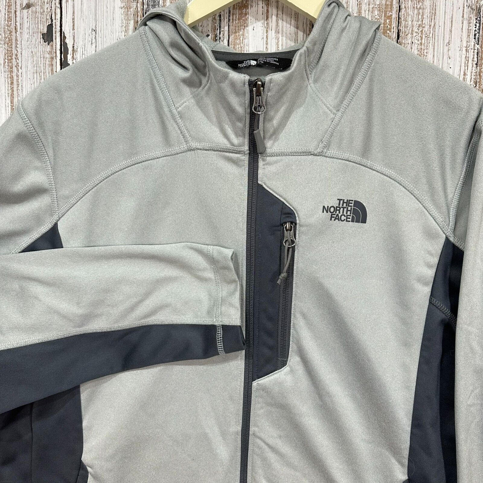The North Face Mens North Face Gray Full Zip Hooded Jacket SZ Lg Sweatshirt Size US L / EU 52-54 / 3 - 1 Thumbnail