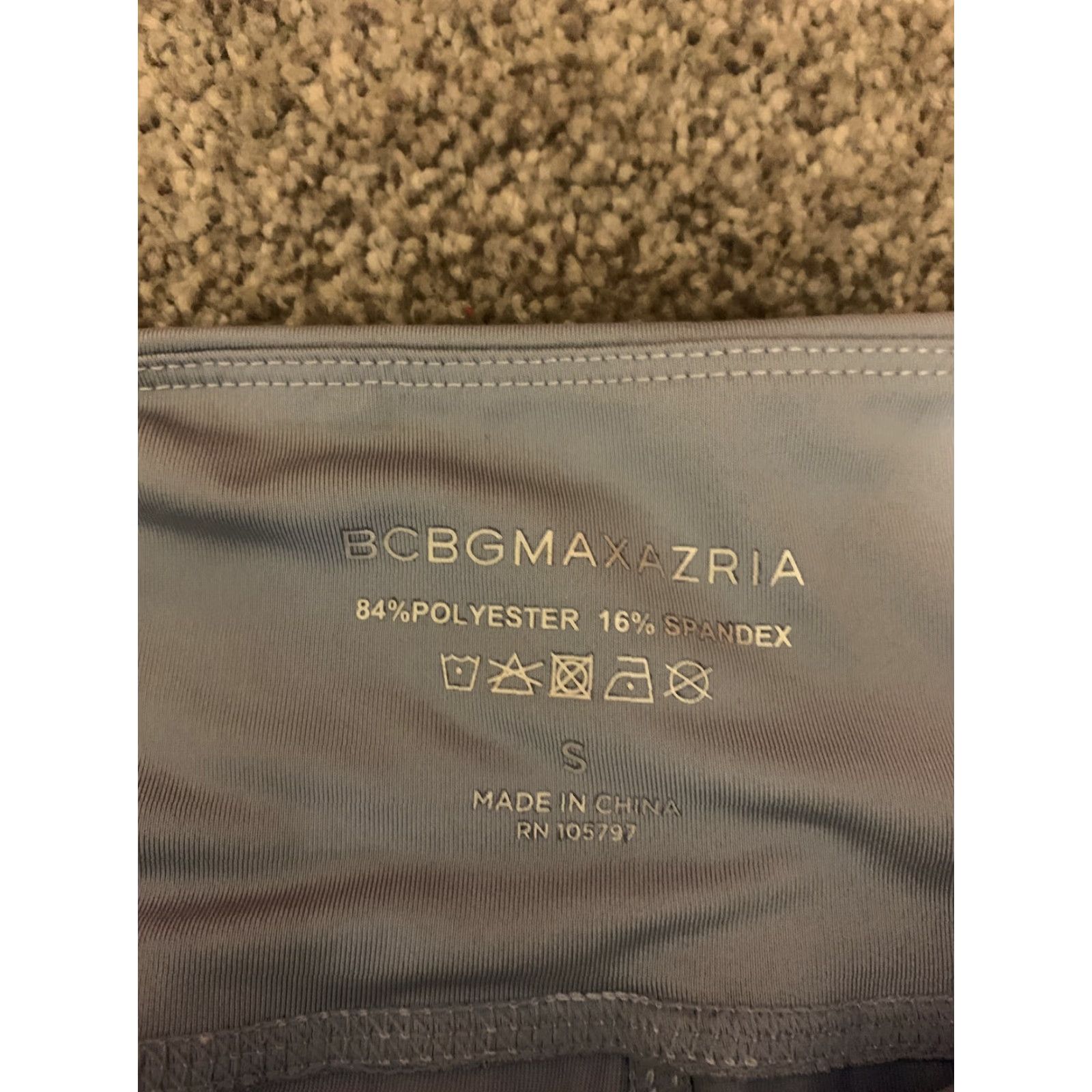 Bcbgmaxazria Max Azria BCBG Leggings Colorblock High Waist S Womens Multicolor Moisture Wicking Pockets Stretch Activewear Athletic Eventide Blue Size 28" / US 6 / IT 42 - 2 Thumbnail