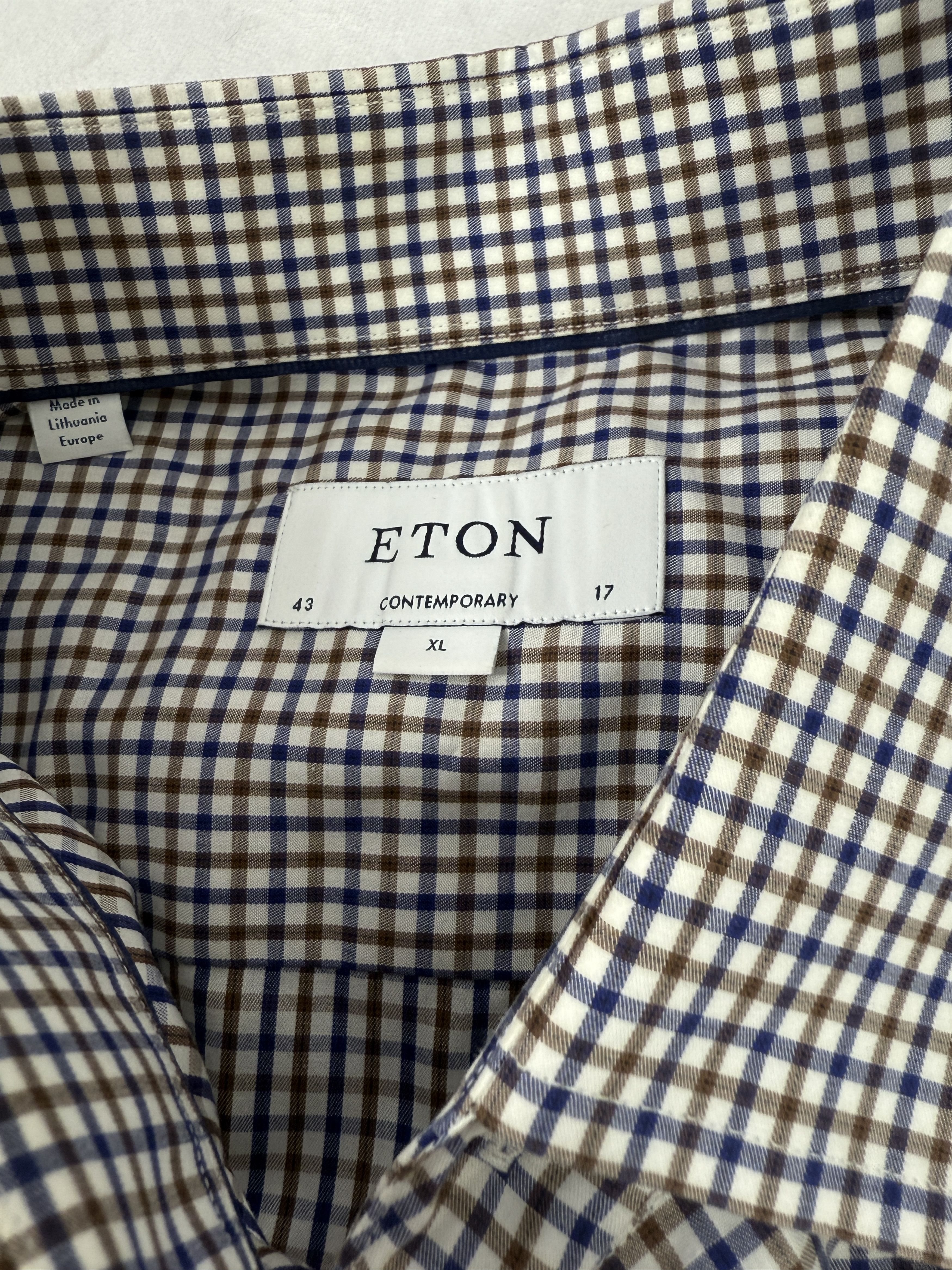 Eton Eton Contemporary Button Down Checked Shirt 43/17 Size US XL / EU 56 / 4 - 4 Thumbnail