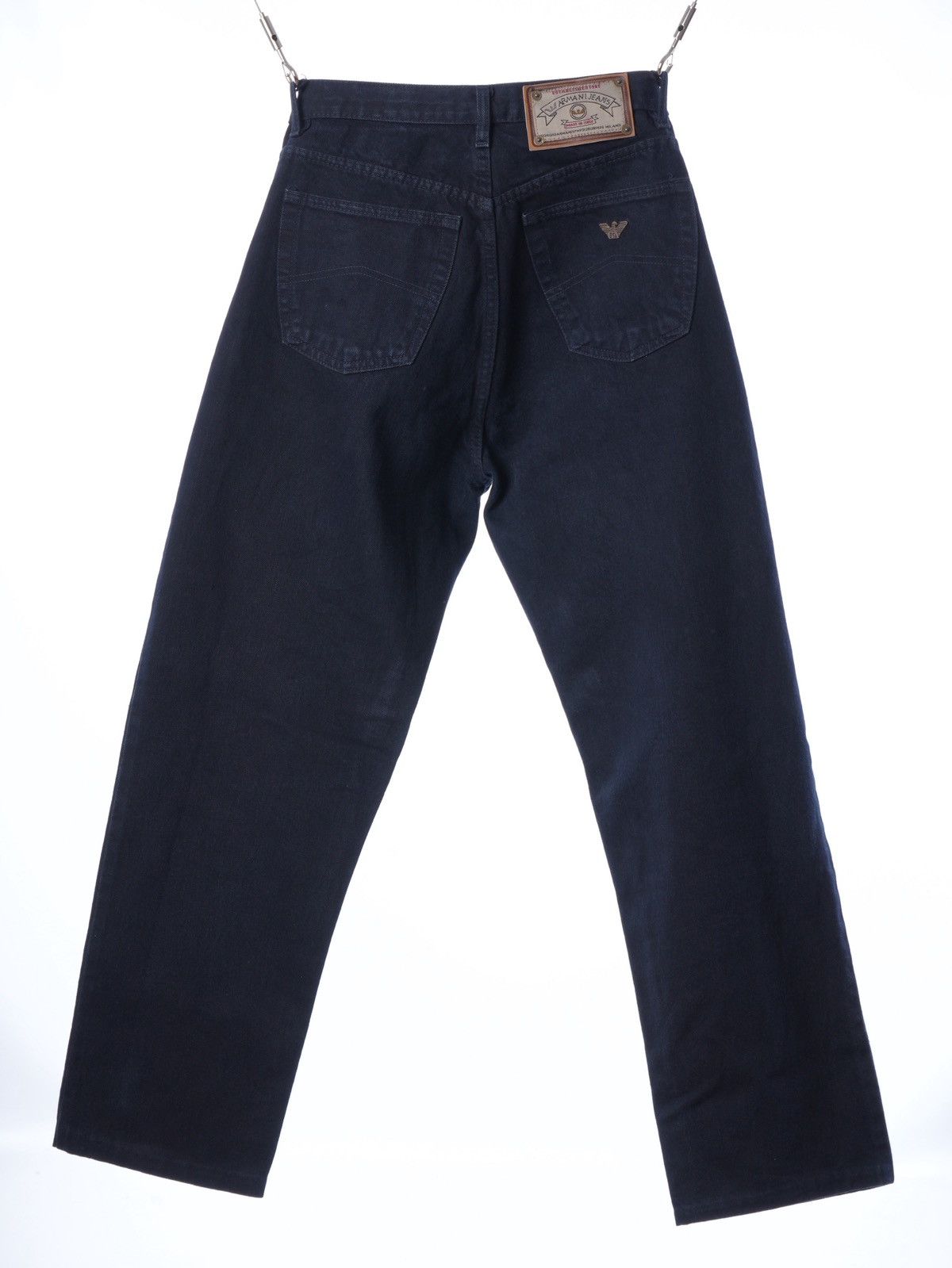 Armani Vintage 90's Armani Jeans Metal Logo Black Denim Comfort fit Size US 32 / EU 48 - 2 Thumbnail