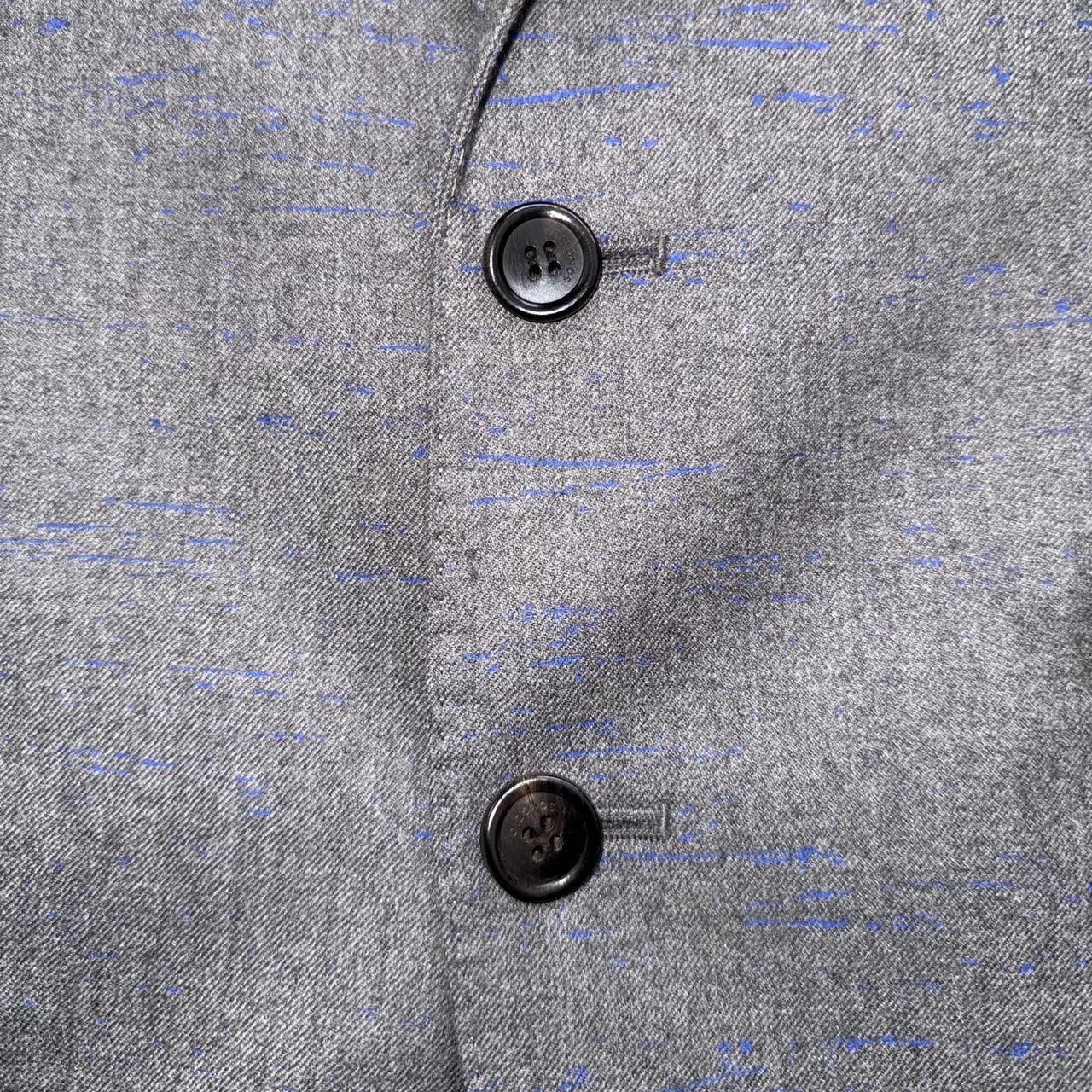 SONGZIO SONGZIO wool grey with blue elements jacket Size 50R - 4 Thumbnail