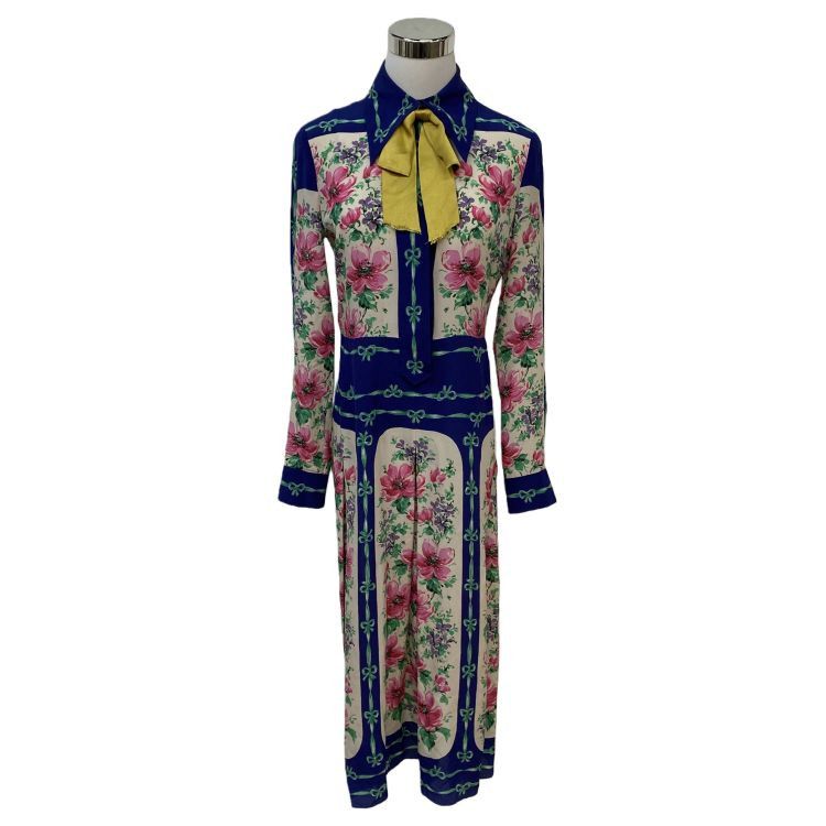 Gucci Gucci Floral Print Midi Dress IT 40 Size S / US 4 / IT 40 - 1 Thumbnail
