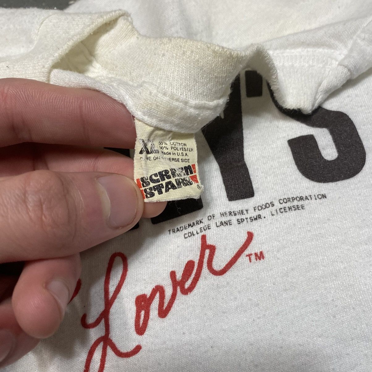 Japanese Brand × Vintage Vintage Certified Hershey’s Chocolate Lover Thin 80s Tshirt Size US XL / EU 56 / 4 - 5 Thumbnail