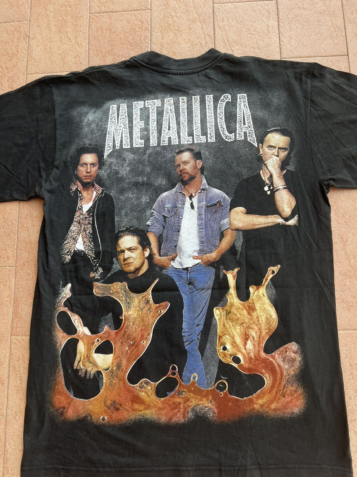 Band Tees × Vintage Vintage Metallica AOP 90s t shirt Size US L / EU 52-54 / 3 - 7 Thumbnail