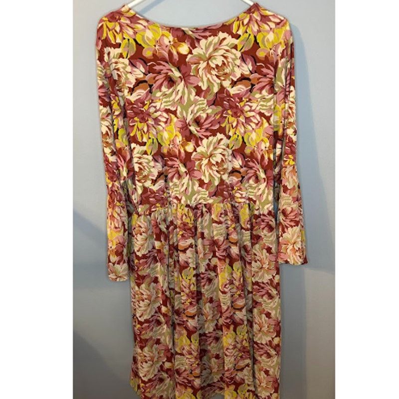 Other NWT Torrid Floral V-Neck Chiffon Mini Dress Orange 4X Size 4XL / US 24-26 - 4 Thumbnail