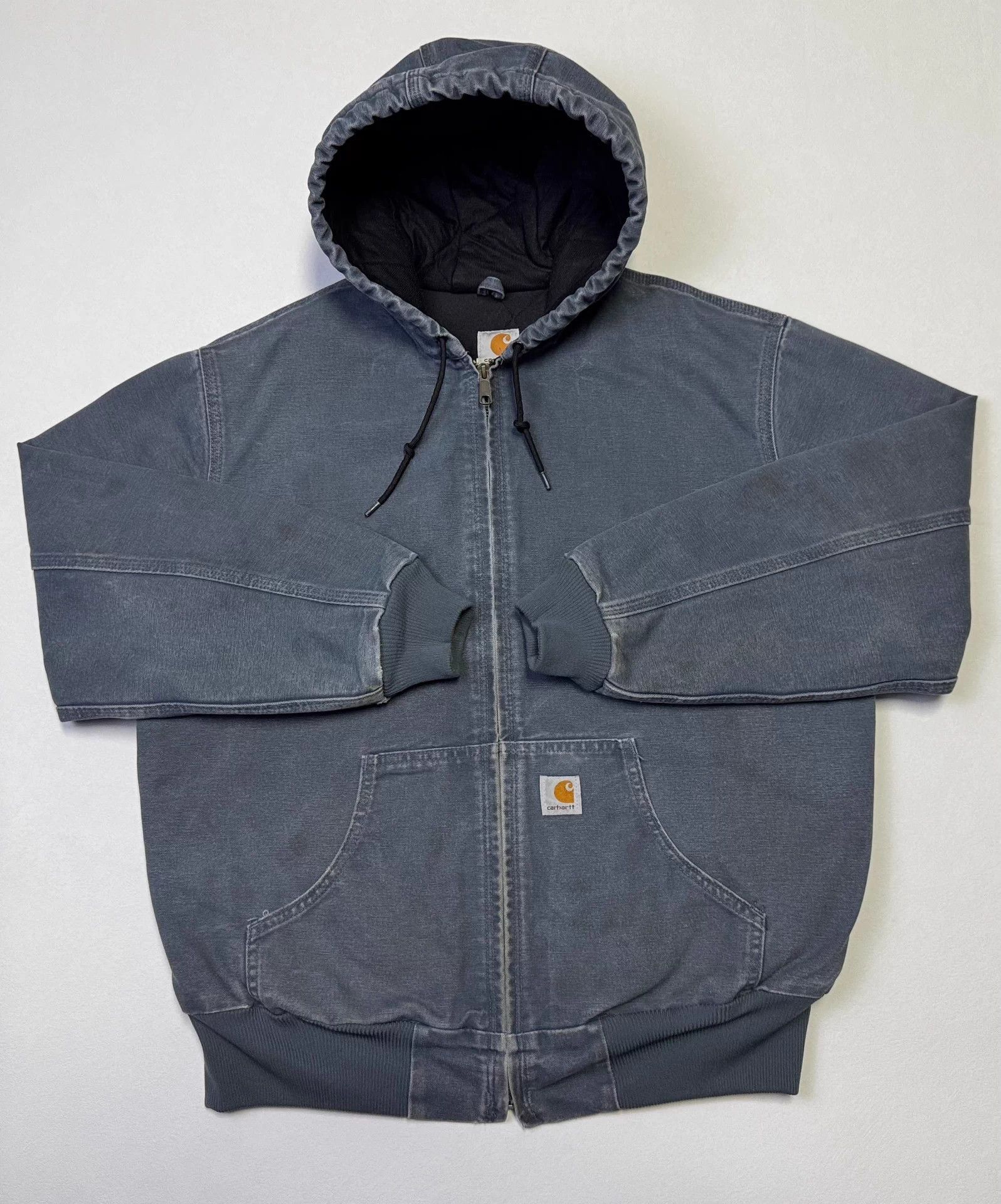 Carhartt Carhartt Vintage WJ130 Women's Storm Blue Hooded Jacket Size L / US 10 / IT 46 - 1 Thumbnail