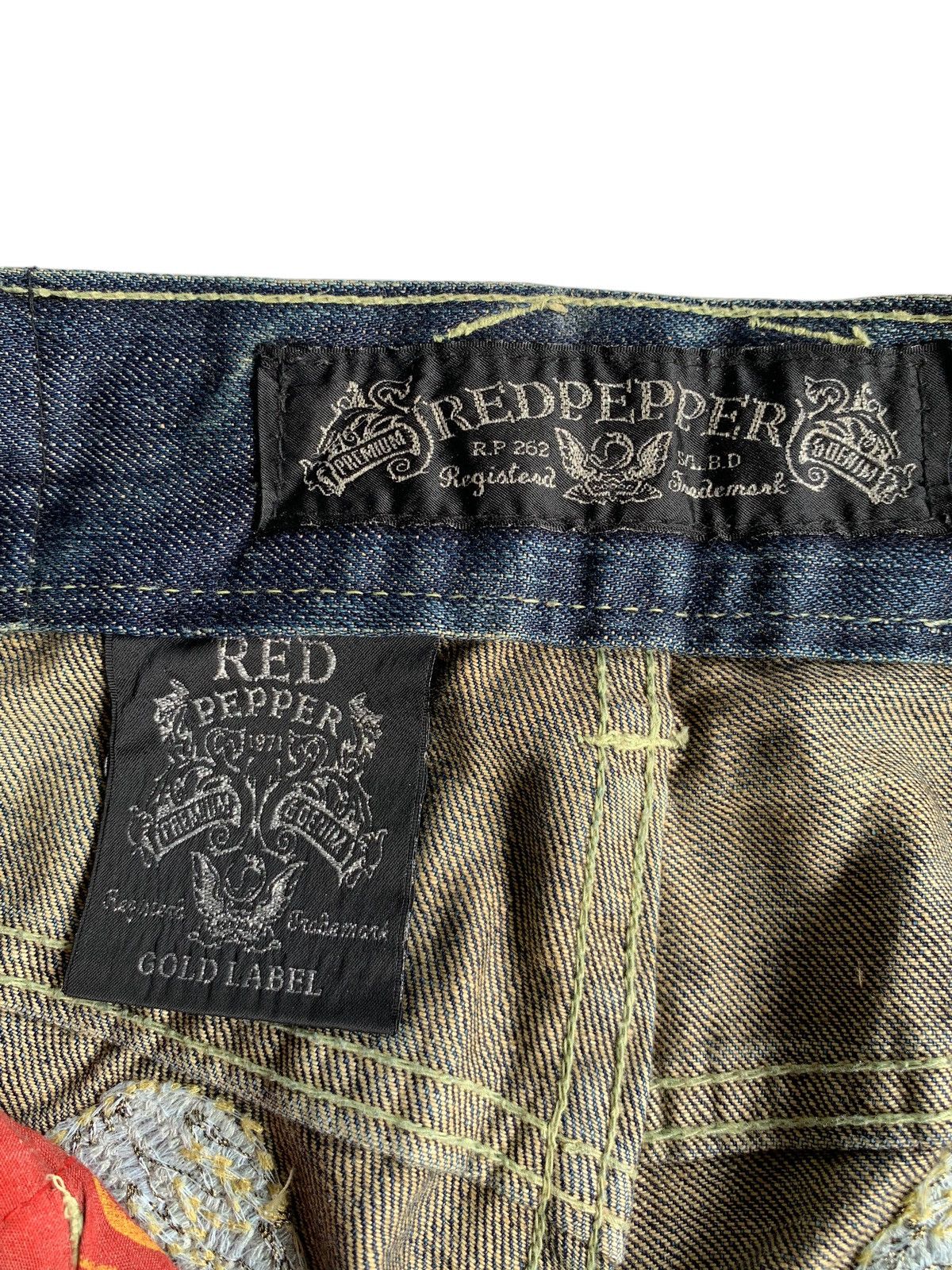 Tornado Mart FLARE💥 RED PEPPER JAPANESE PUNK SYYLE MUDMAX RUSTY DENIM🎌☠️ Size US 31 - 16 Thumbnail
