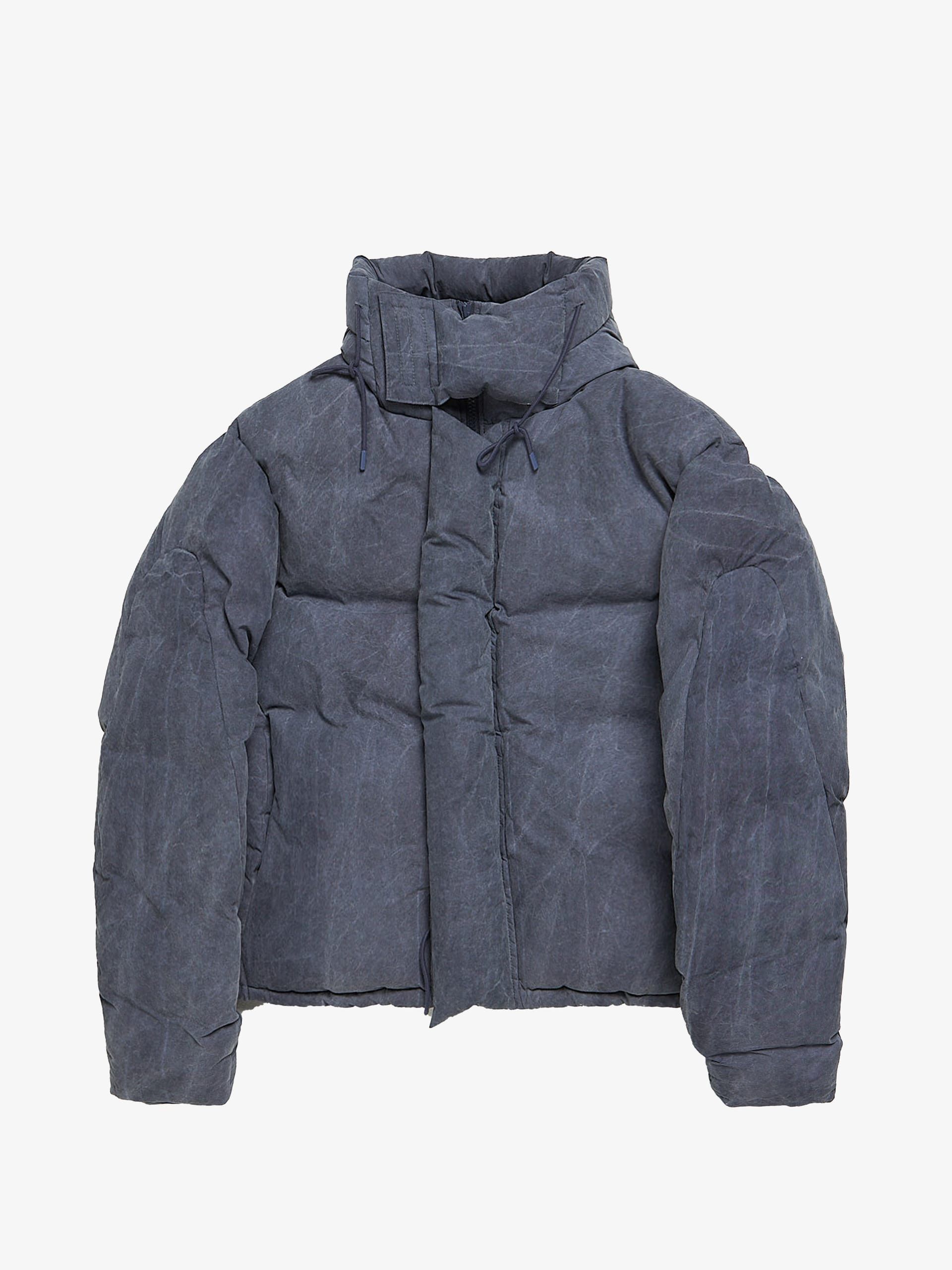 Entire Studios Gray Washed Waterproof Cotton Blend Downjacket Size US M / EU 48-50 / 2 - 1 Thumbnail