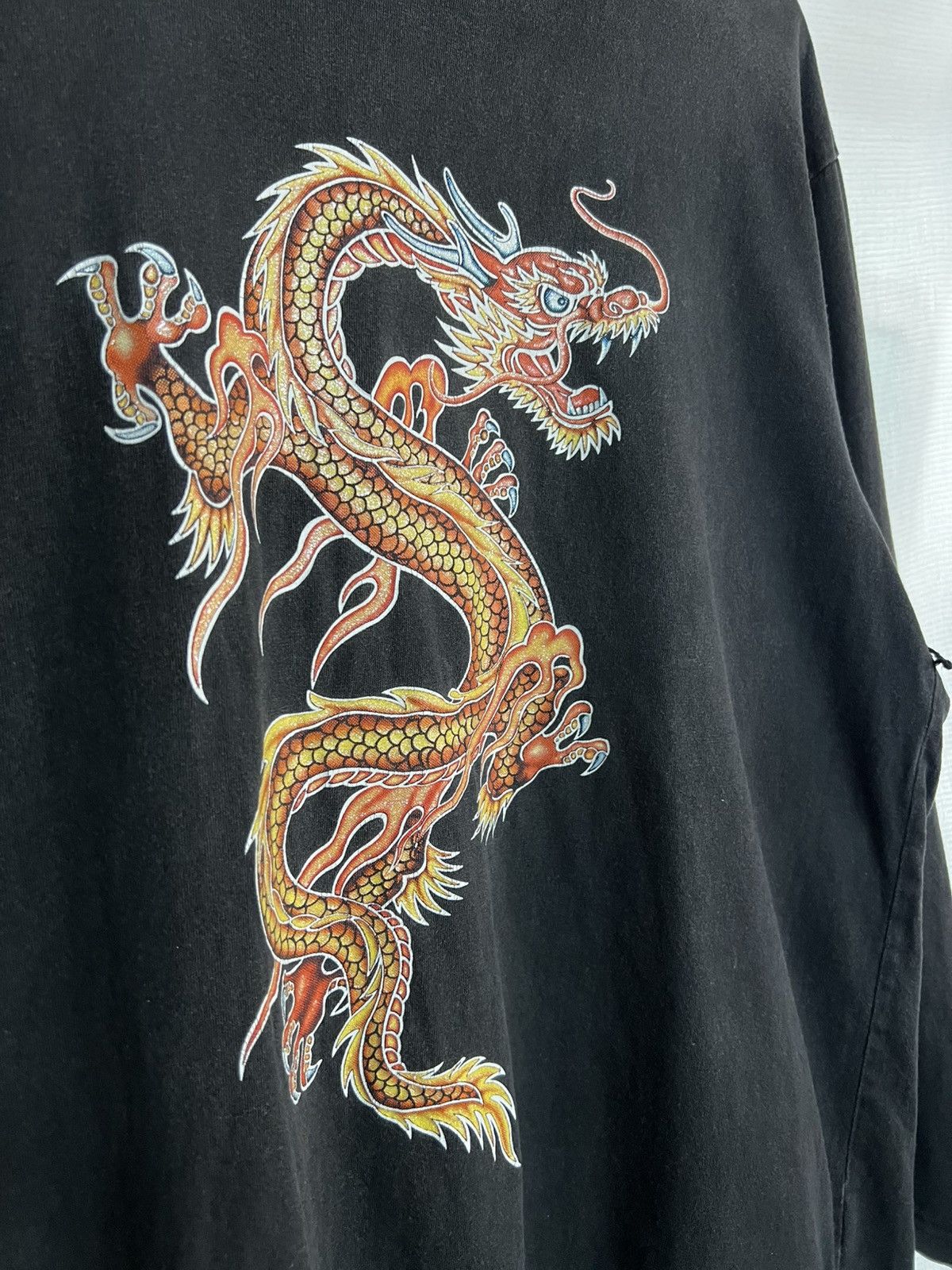 Vintage 🔥HOT DROPS🔥Vintage 90s Y2K JNCO Style Dragon Flames T- Shirt Size US L / EU 52-54 / 3 - 5 Thumbnail