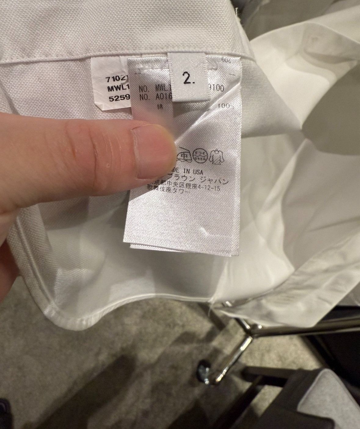 Thom Browne Thom browne White long-sleeved poplin shirt 2504-Nextarrow Size US M / EU 48-50 / 2 - 5 Thumbnail