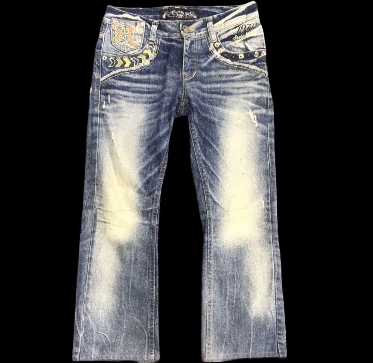 Japanese Brand Flare 🔥REDPEPPER Distressed Low Rise Jeans Size US 31 - 2 Thumbnail