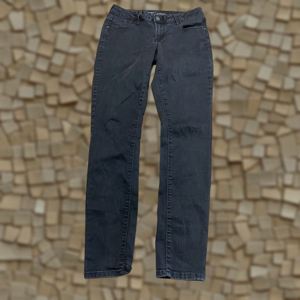 Old Navy Old Navy Jeans Women's 12 Long Black Skinny Rockstar Low Rise Denim 5-Pocket Inseam 29 Size 34" / US 12 / IT 48 - 1 Thumbnail