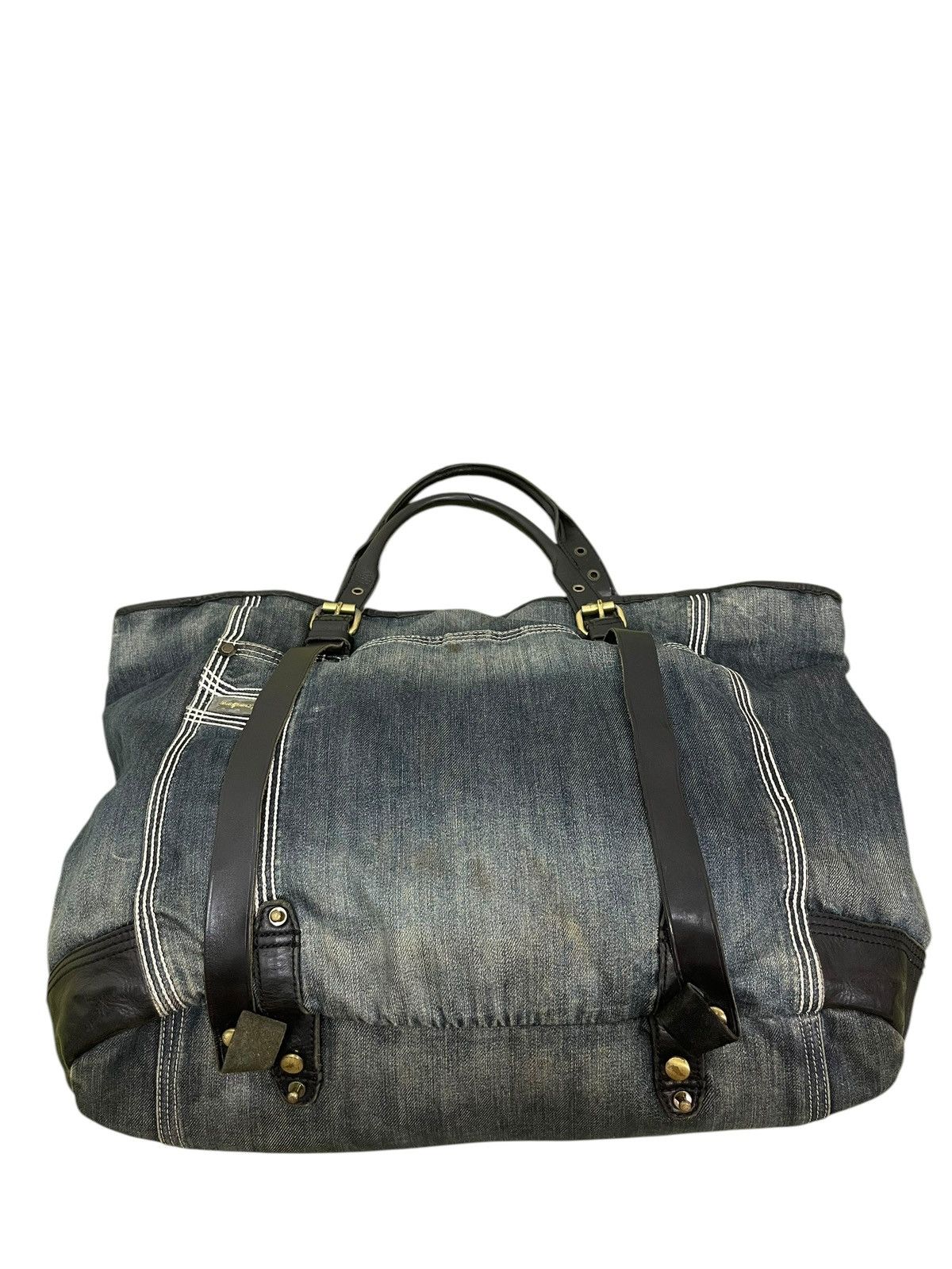 Diesel Leather Denim Vtg Y2k Diesel Industry Tote Shoulder Bag 1🟩2 Size ONE SIZE - 6 Thumbnail