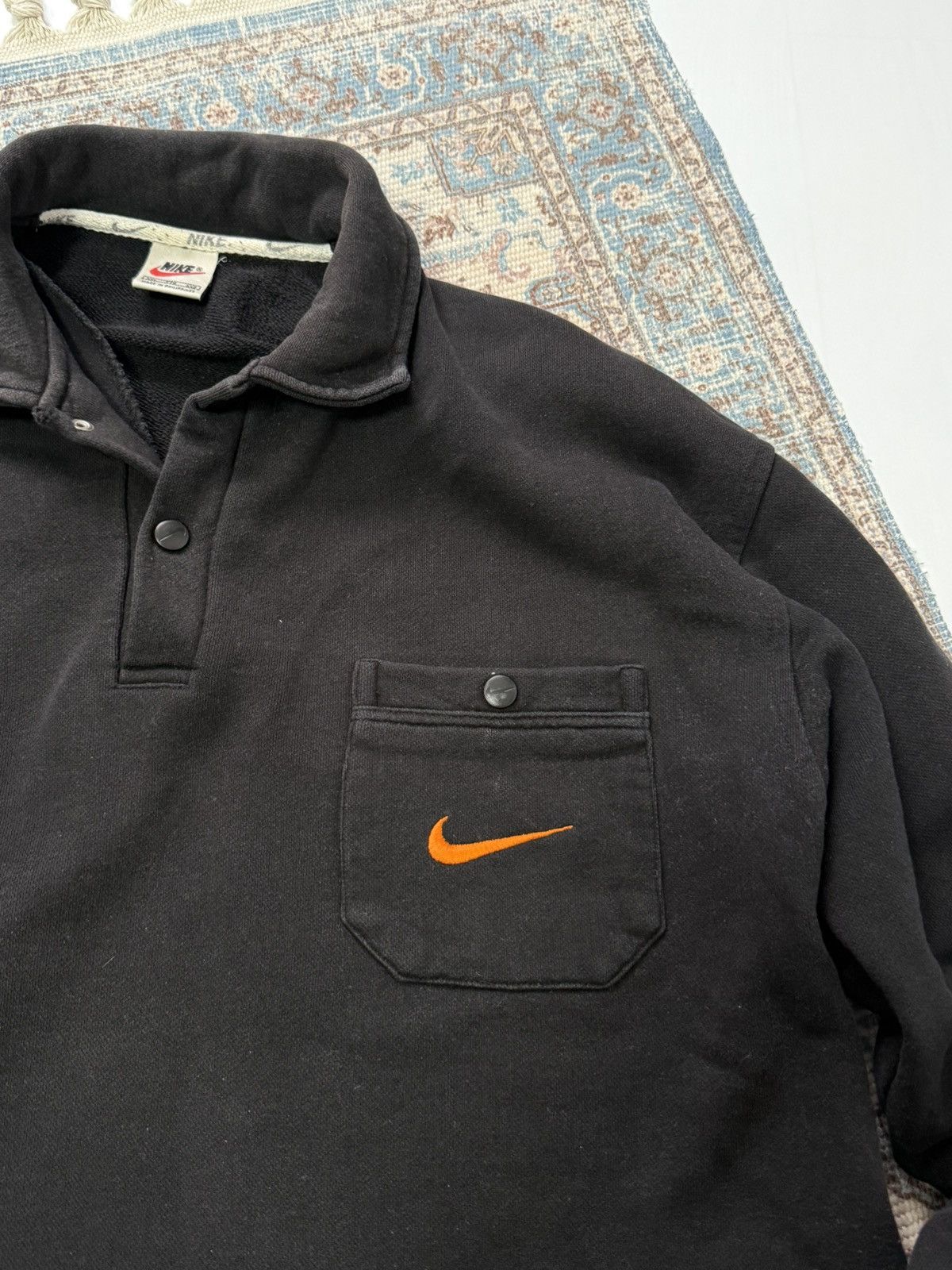 Nike Vintage 90s Nike Y2K Drill Sweatshirt Size US XXL / EU 58 / 5 - 3 Thumbnail