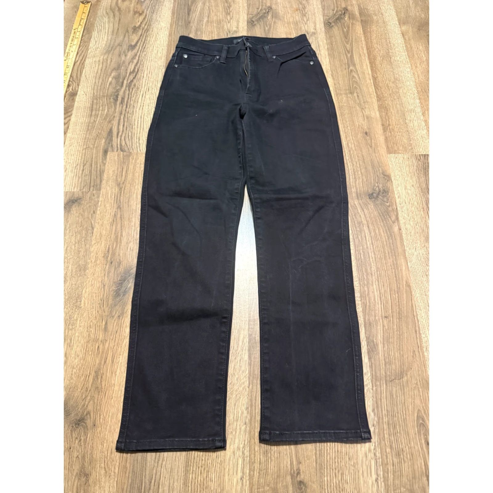 7 For All Mankind **Women's 7 For All Mankind Black Denim High Waisted Straight Crop Jean** User: Women's 7 For All Mankind Black Denim High Waisted Straight Crop Jean Size 26" / US 2 / IT 38 - 2 Thumbnail