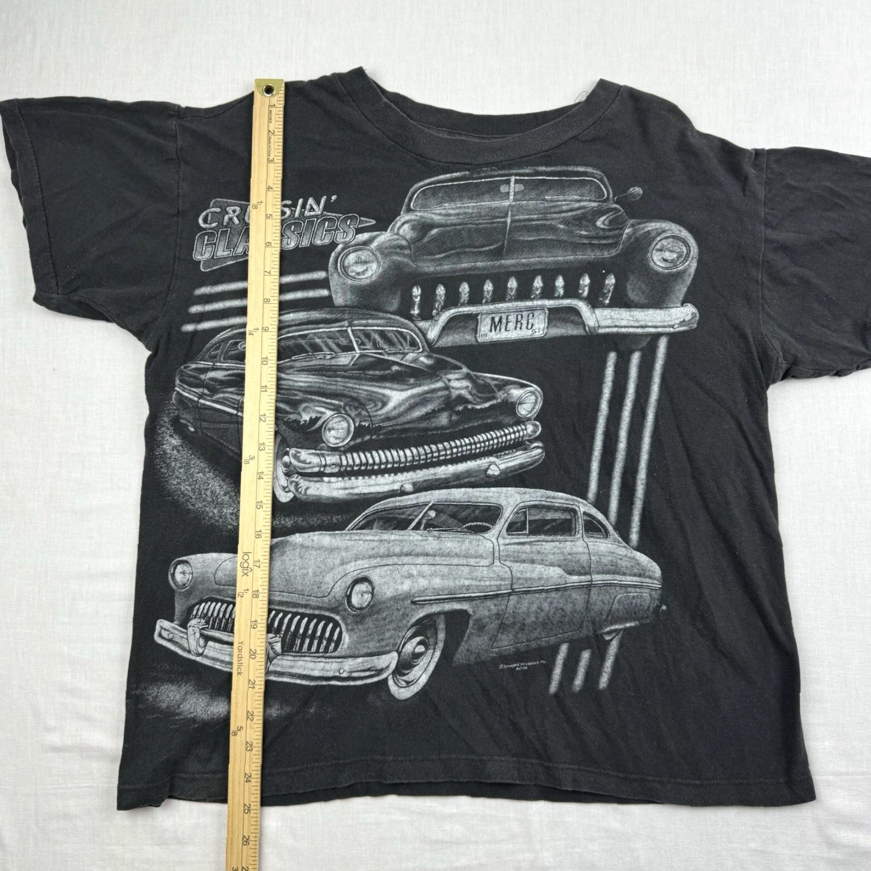 Vintage VINTAGE Carribean Classic Cars All Over Print Shirt Adult Large Black 90s Worn Faded USA Car Shirt Mens Size US L / EU 52-54 / 3 - 7 Thumbnail