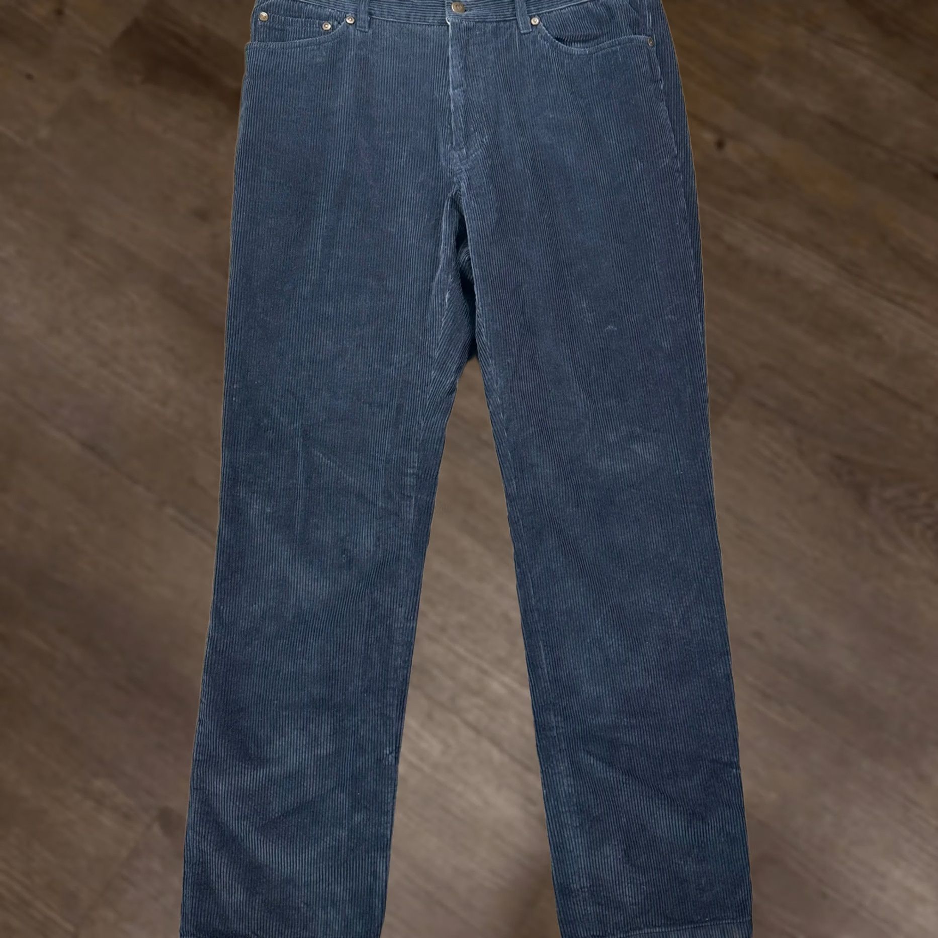 J.McLaughlin J.McLaughlin Pants Corduroy Navy Blue 36 Straight Leg 5-Pocket Casual Workwear Mens Regular Vintage No Size US 36 / EU 52 - 1 Thumbnail