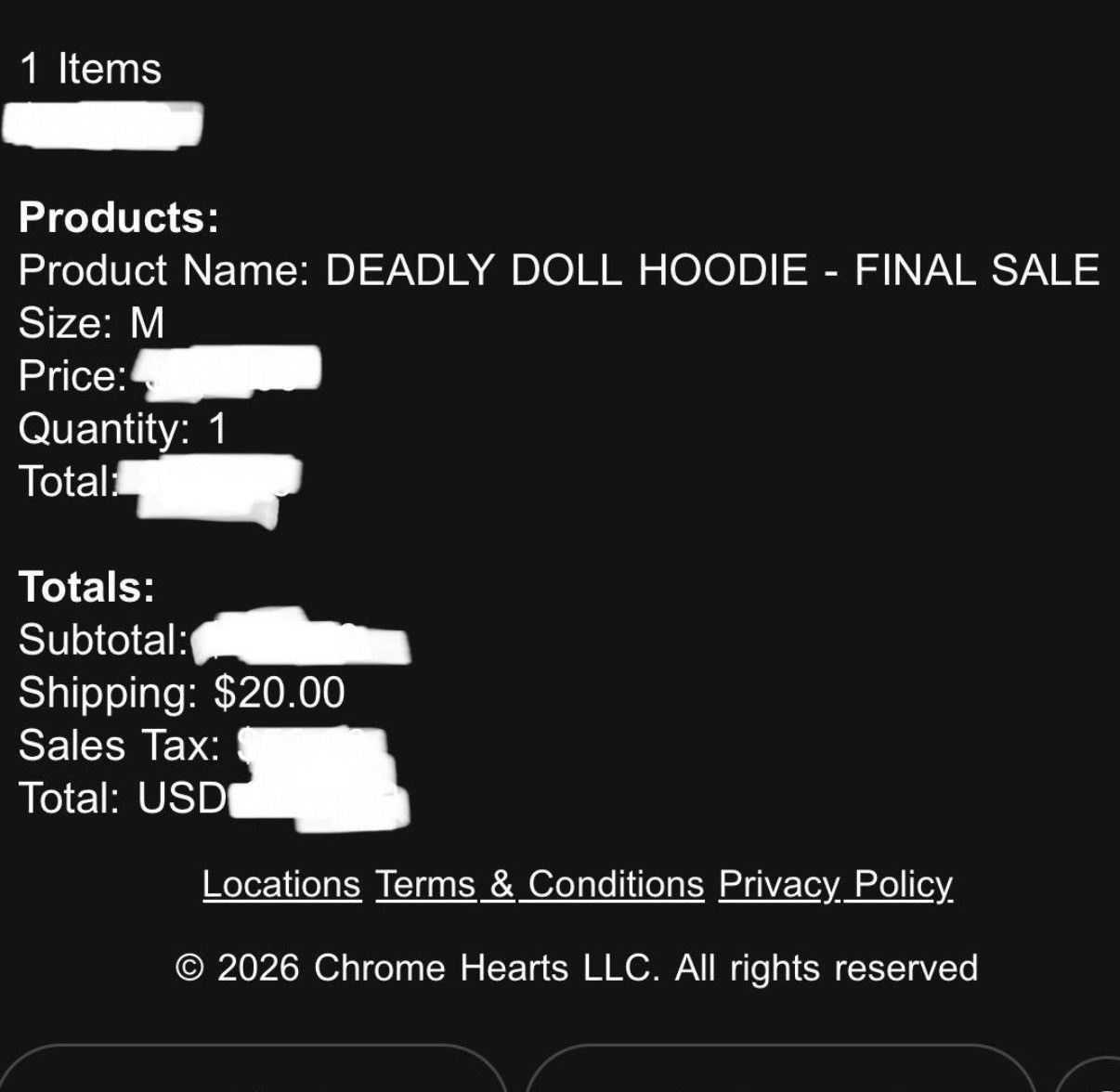 Chrome Hearts × Deadly Doll Chrome Hearts Deadly Doll Hoodie M Brand New Size US M / EU 48-50 / 2 - 5 Thumbnail