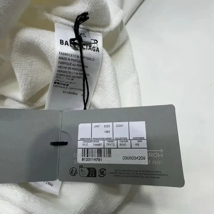 Balenciaga Balenciaga Stylish White Hooded Zip Sweatshirt. Size US XS / EU 42 / 0 - 4 Thumbnail