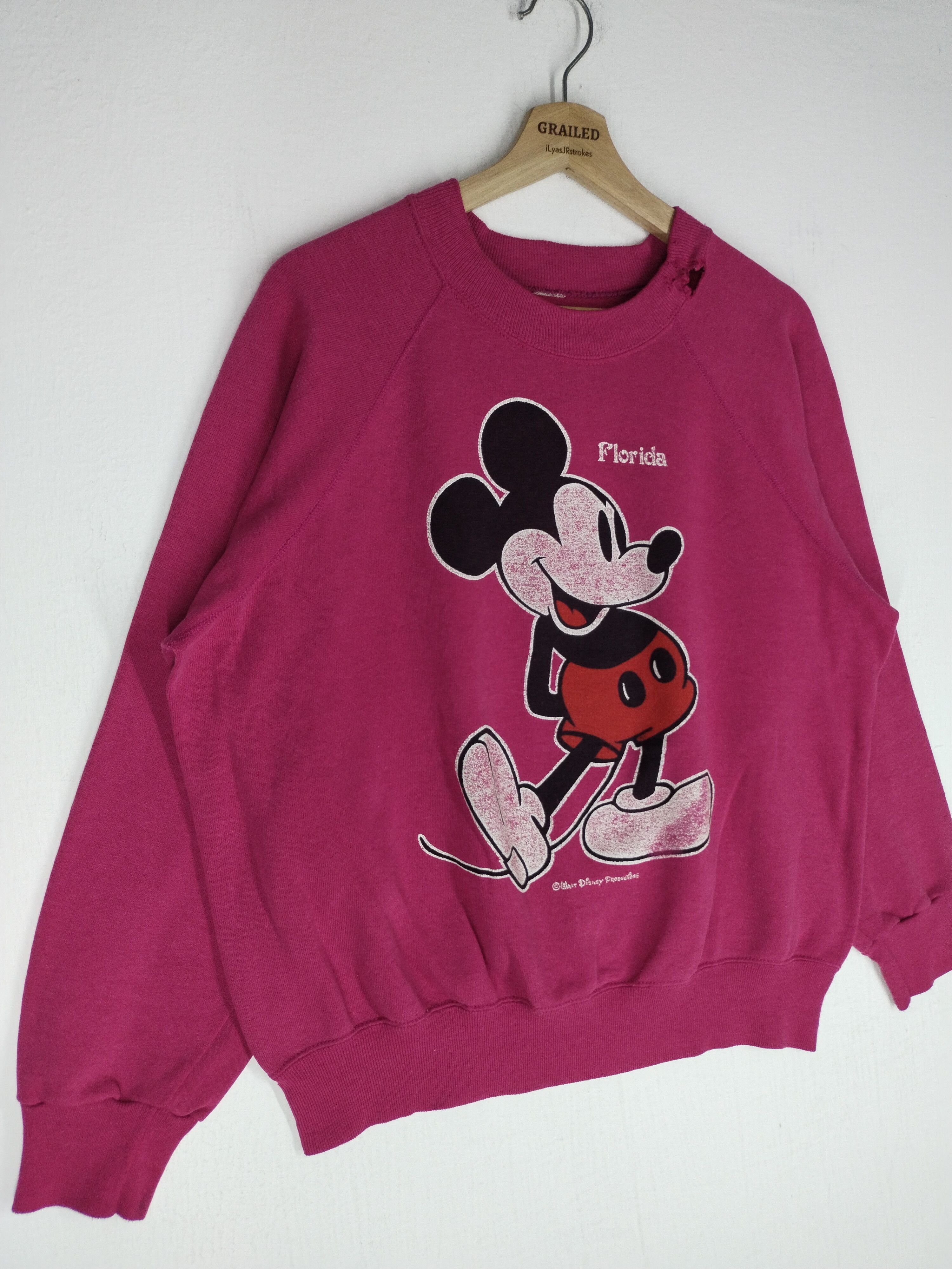 Mickey Mouse Vtg Mickey Mouse Florida Sweatshirt Size US L / EU 52-54 / 3 - 6 Thumbnail
