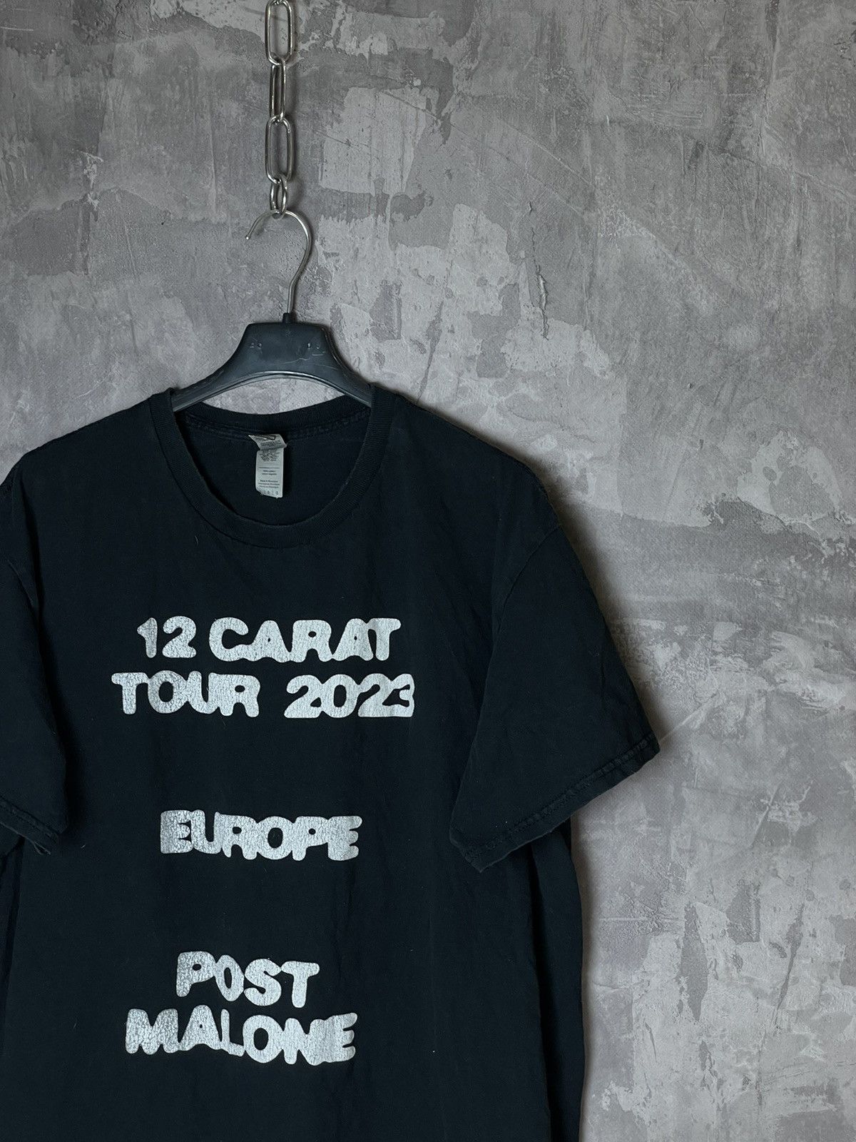 Rap Tees Post Malone Twelve Carat 2023 Tour Art Rap T-Shirt Size US L / EU 52-54 / 3 - 11 Thumbnail