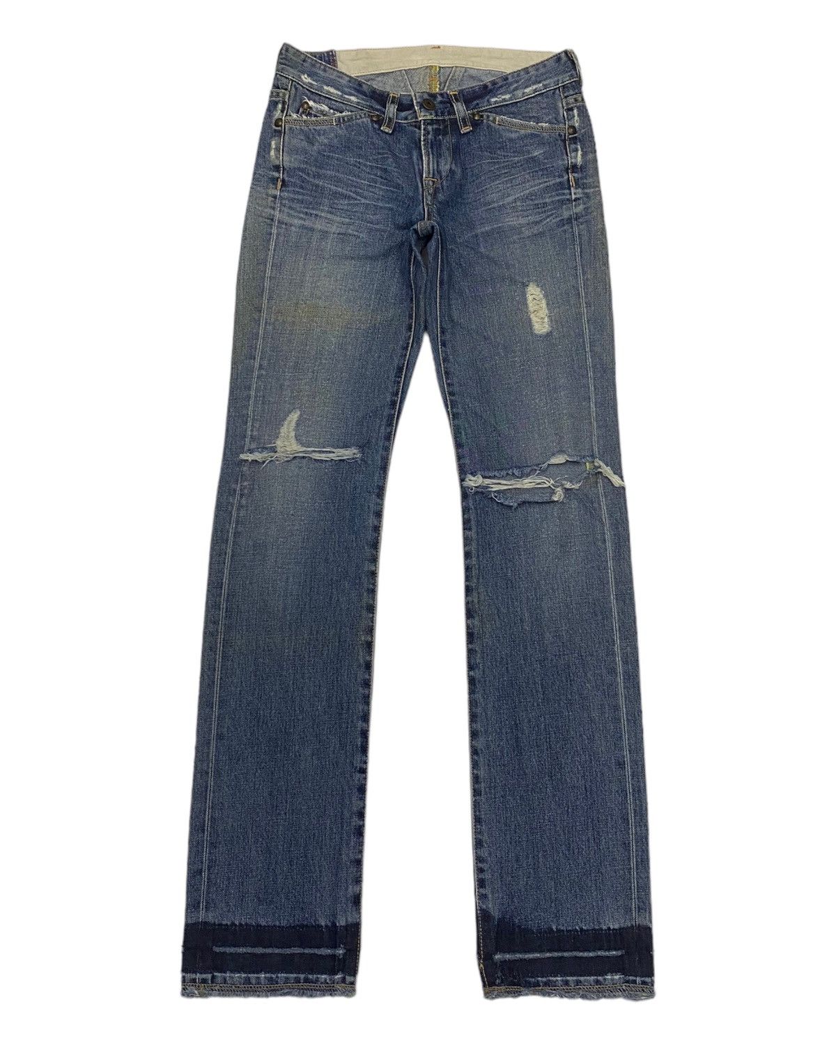 image of Avant Garde x Marithe Francois Girbaud Distress Skinny Undercover Style in Blue, Men's (Size 28)