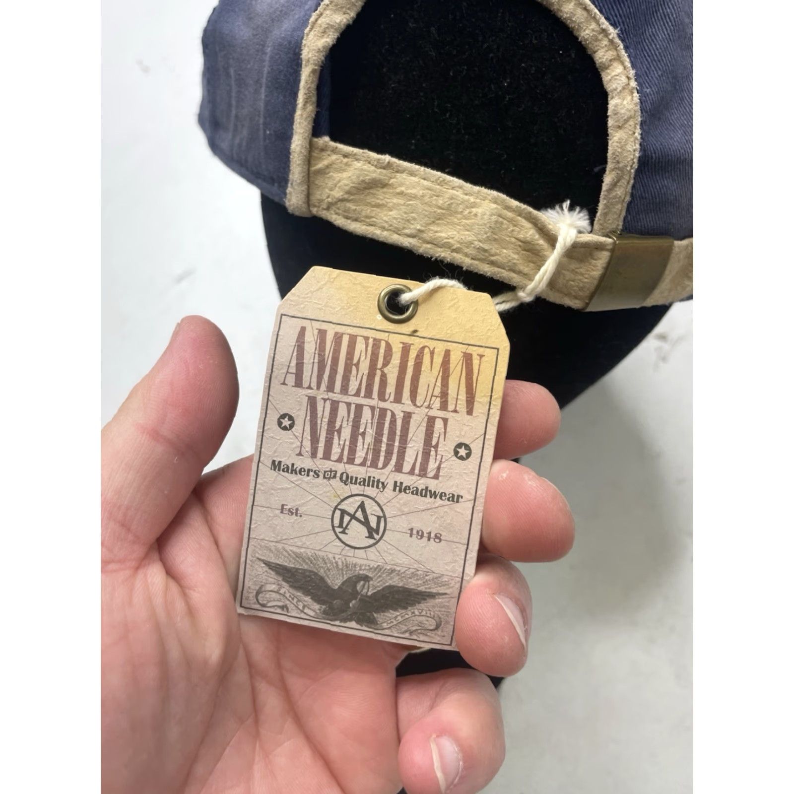American Needle NWT American Needle Baseball Cap Navy Twill Adjustable Cap USA Team Logo Embroidered Unisex Adults Size ONE SIZE - 5 Thumbnail