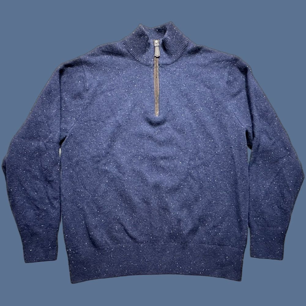 Orvis Orvis Sweater Mens Large Navy Blue Speckled Knit Wool 1/4 Zip Casual Pullover Size US L / EU 52-54 / 3 - 1 Thumbnail