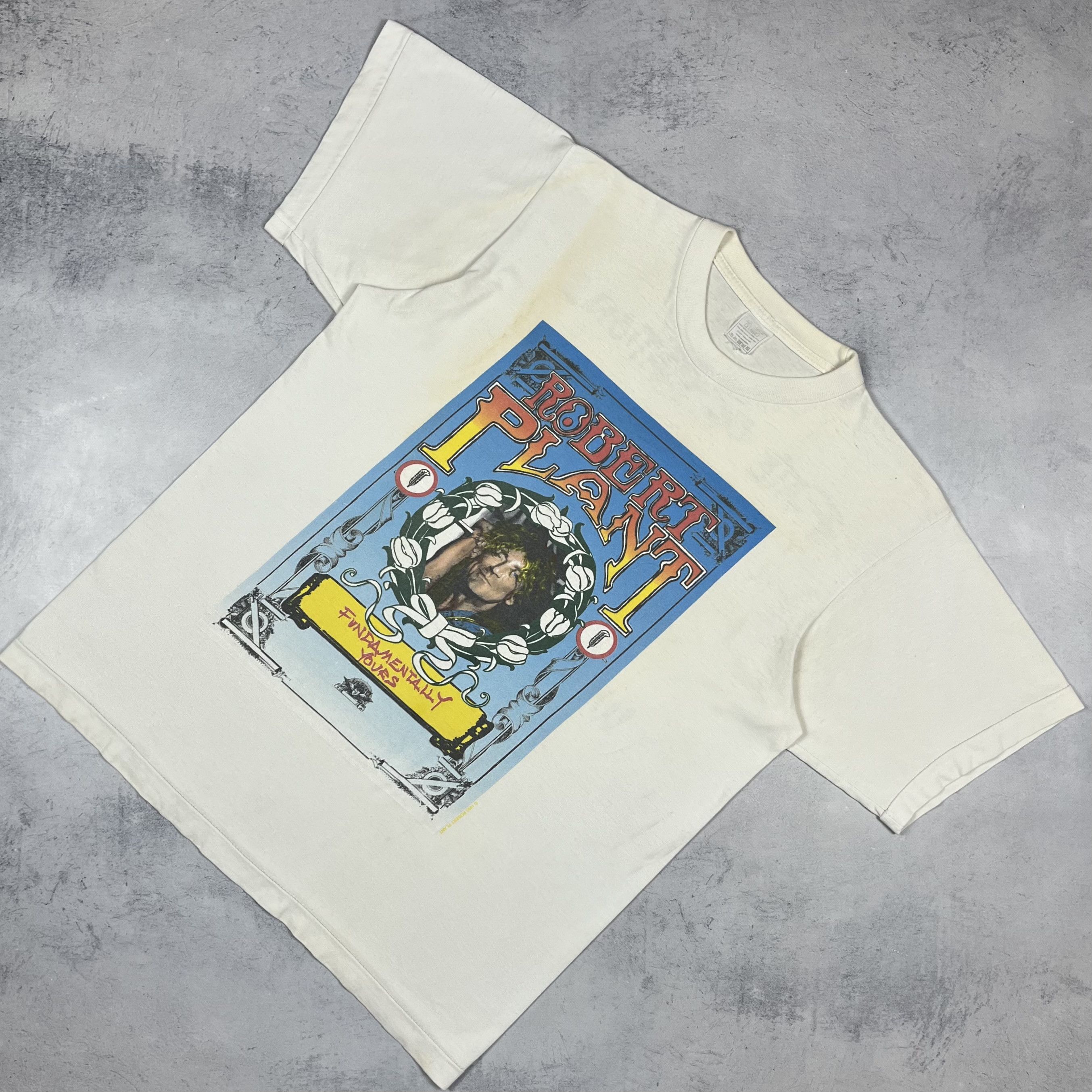 Band Tees Vintage Robert Plant “Fate Of Nations” Tour T Shirt 1993 Size US XL / EU 56 / 4 - 1 Thumbnail