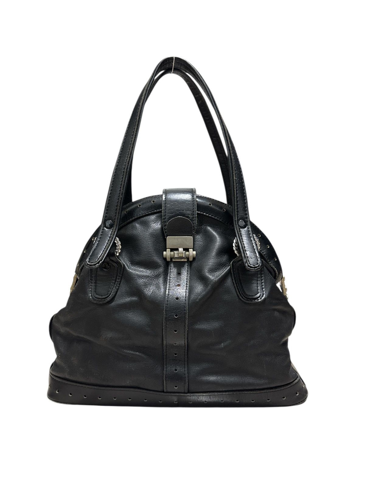 Japanese Brand CYBERPUNK STYLE HANDLE LEATHER BAG Size ONE SIZE - 1 Thumbnail