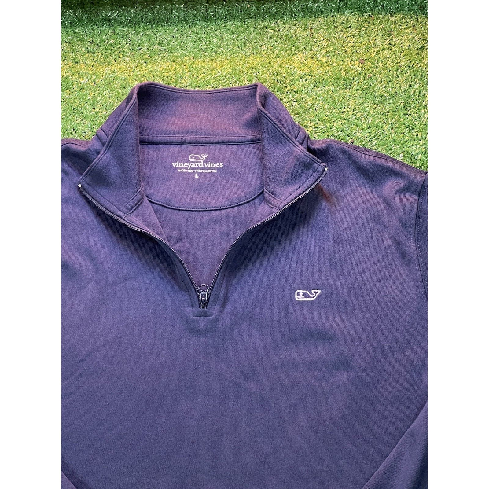 Vineyard Vines Vineyard Vines Sweater Mens LBlue 1/4 Zip Pullover Pima Size US L / EU 52-54 / 3 - 2 Thumbnail
