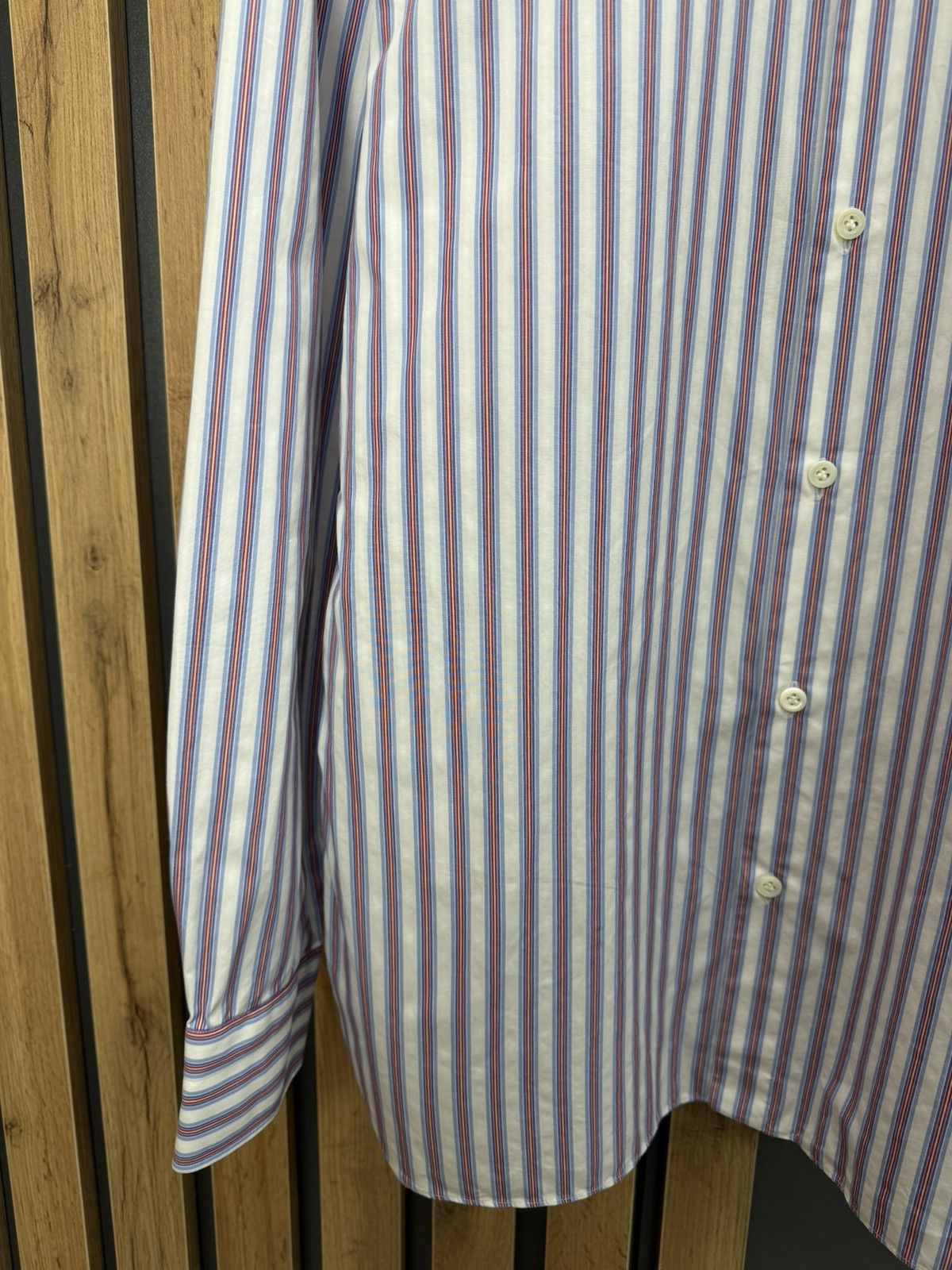 Luigi Borrelli Luigi Borrelli Napoli Striped Cotton Shirt Men’s Size US L / EU 52-54 / 3 - 3 Thumbnail