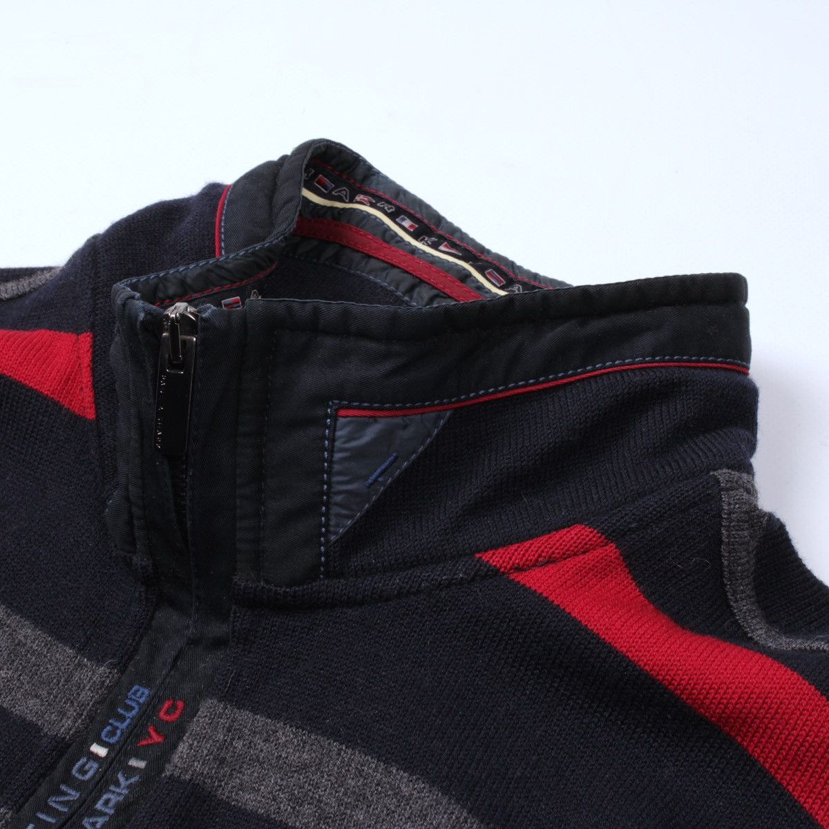 Designer × Paul & Shark PAUL SHARK Yachting Club Wool Half Zip 1/4 Striped Sweater Size US XL / EU 56 / 4 - 10 Thumbnail