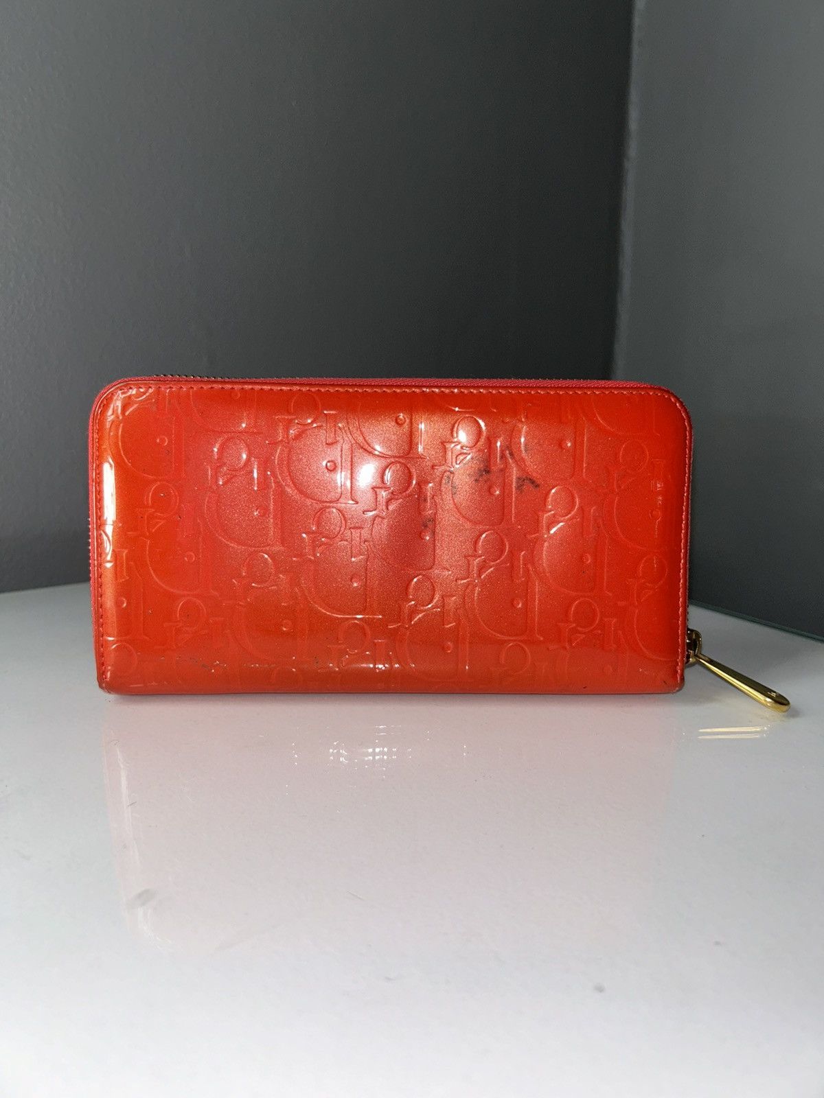 Dior Christian Dior Diorissimo Red Patent Leather Zippy Wallet Size ONE SIZE - 13 Thumbnail