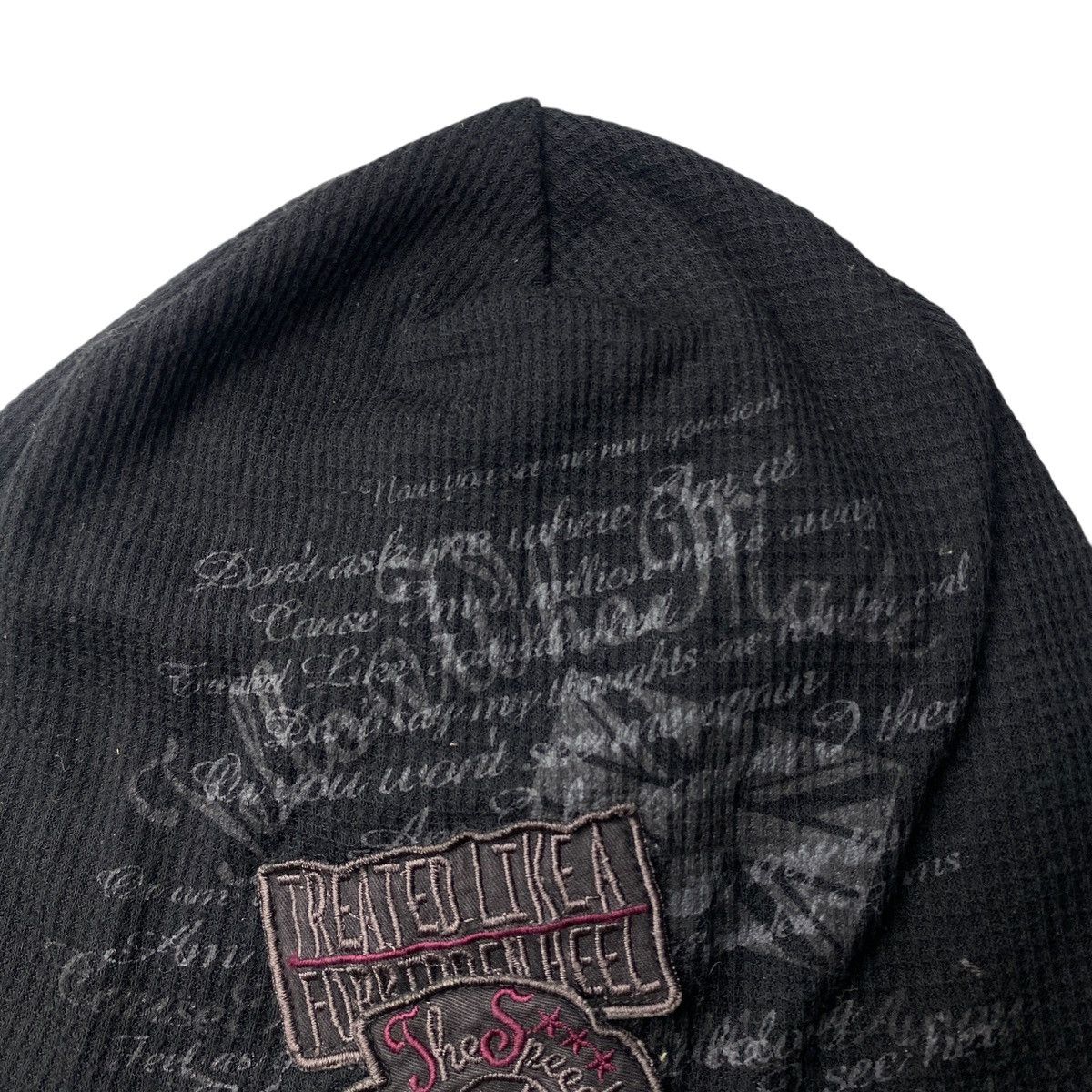 If Six Was Nine 2000's In The Attic Poem Patch Beanie Size ONE SIZE - 4 Thumbnail