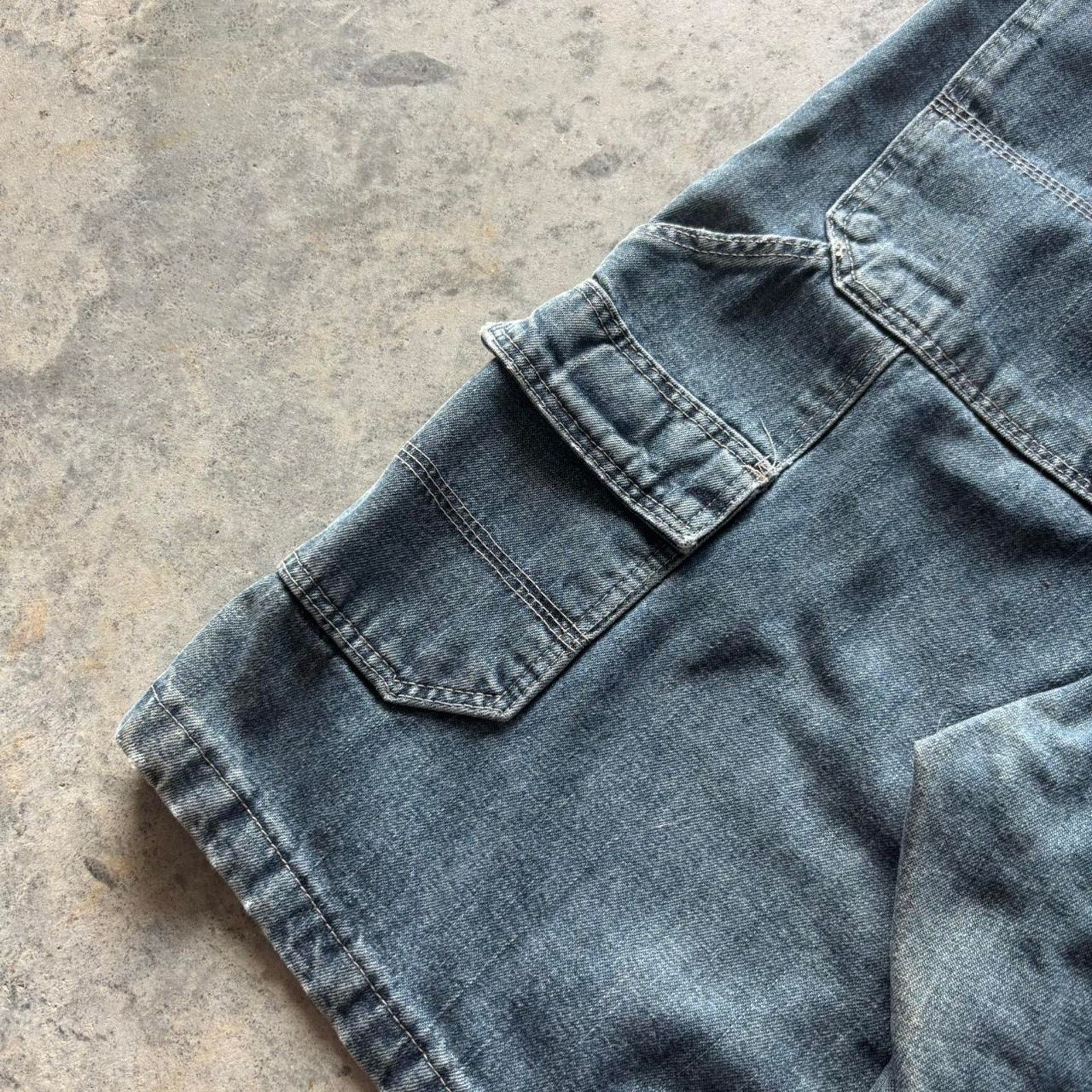 JNCO × Vintage × Wrangler Y2K Baggy Cargo Jean Shorts Size US 36 / EU 52 - 3 Thumbnail