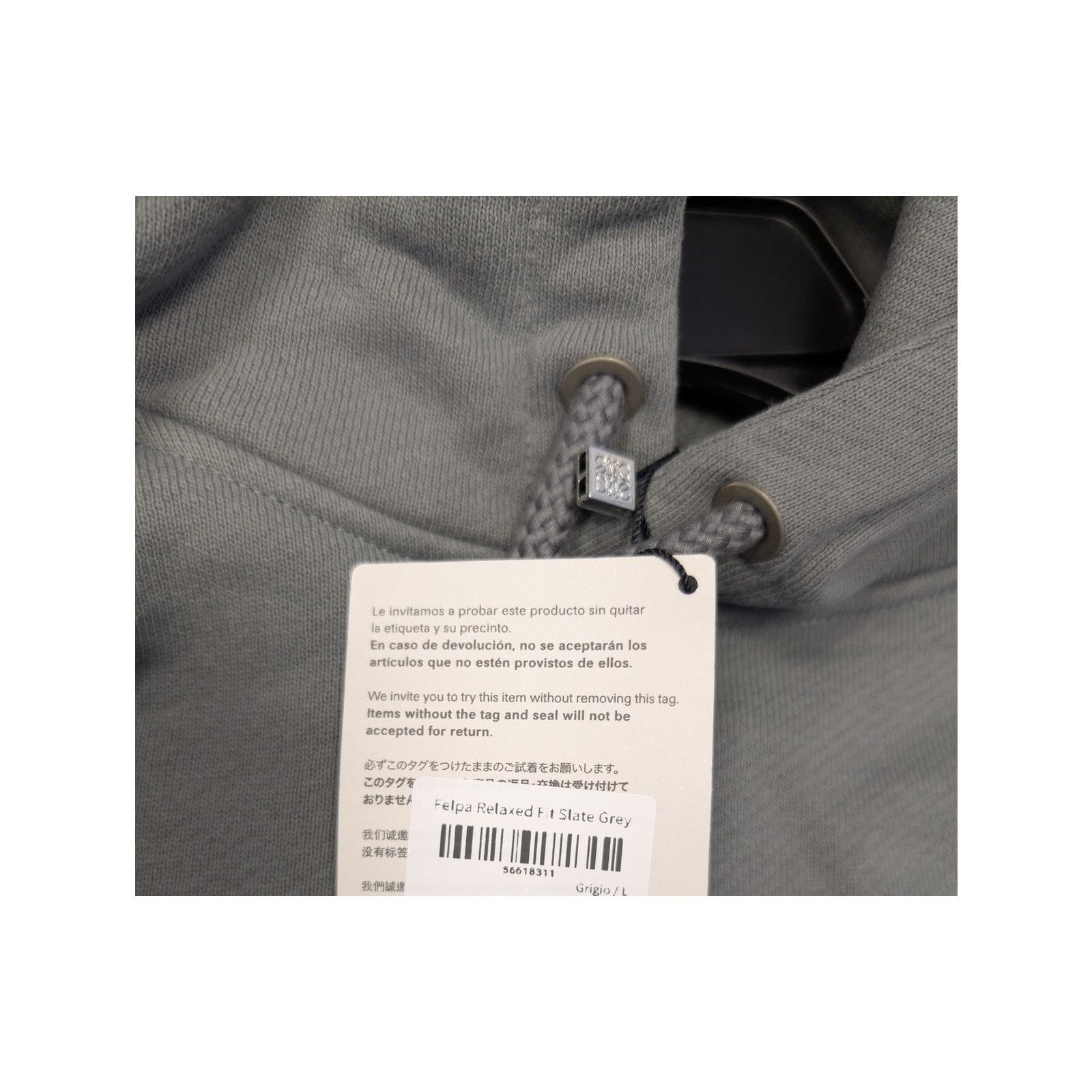 Loewe o1rshd1 Flepa Relaxed Fit Hoodie in Slate Grey Size US XL / EU 56 / 4 - 20 Thumbnail