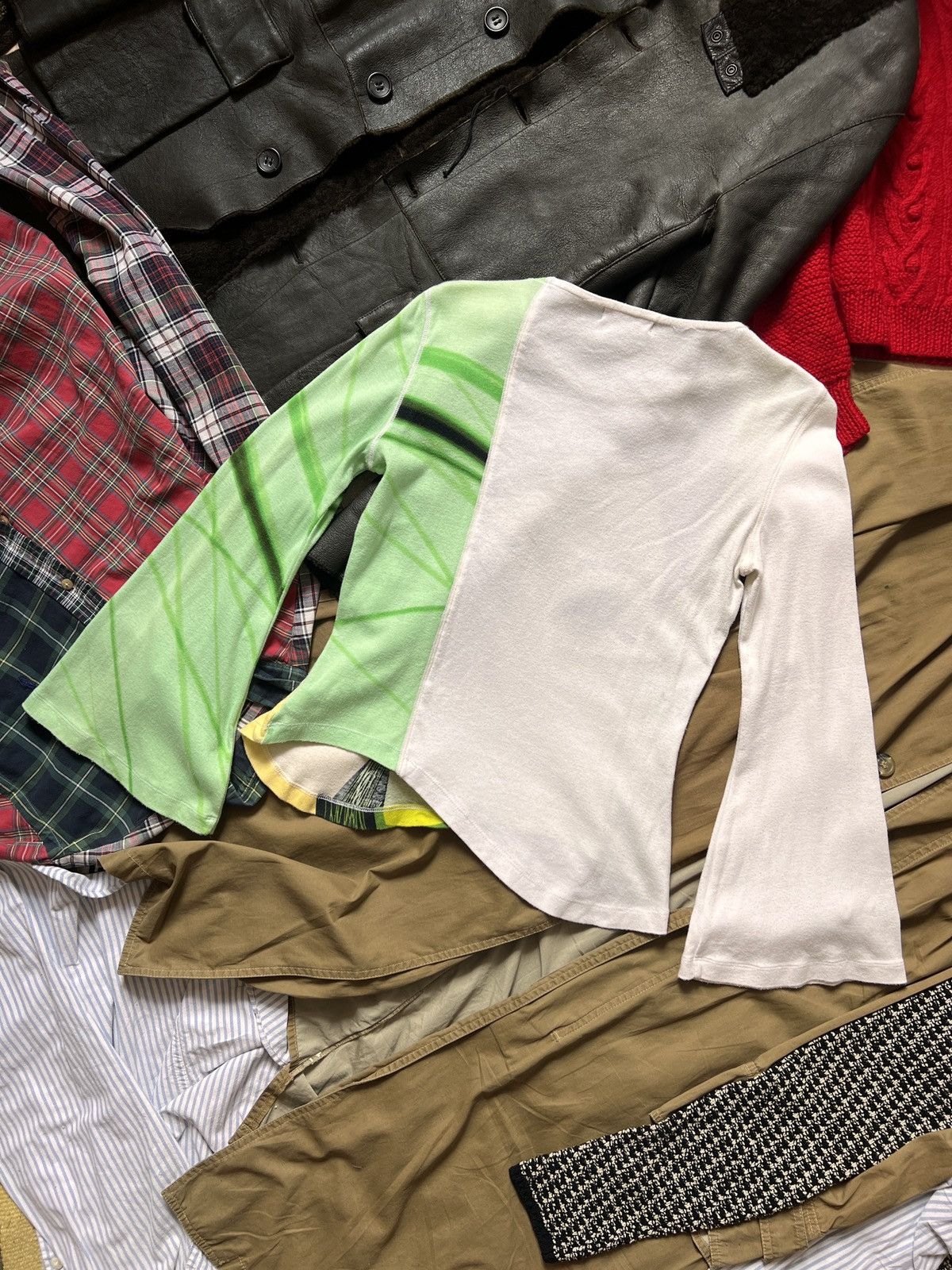 Custo Barcelona Custo Barcelona Avant Garde Green Long Sleeve Cotton T-Shirt Size S / US 4 / IT 40 - 4 Thumbnail
