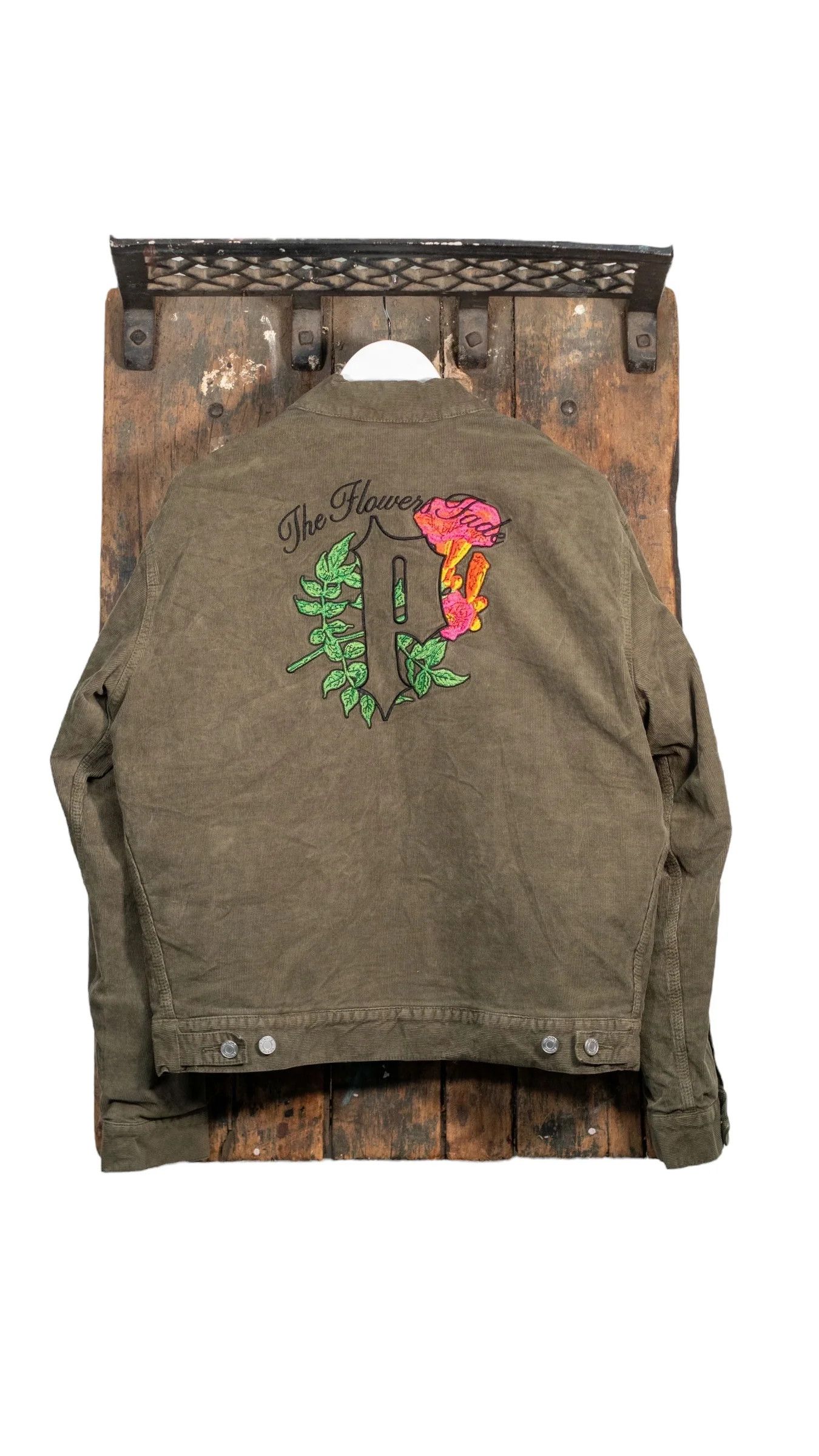 Purple Brand Purple Brand Motif-Embroidered Green Corduroy Jacket Size US M / EU 48-50 / 2 - 1 Thumbnail
