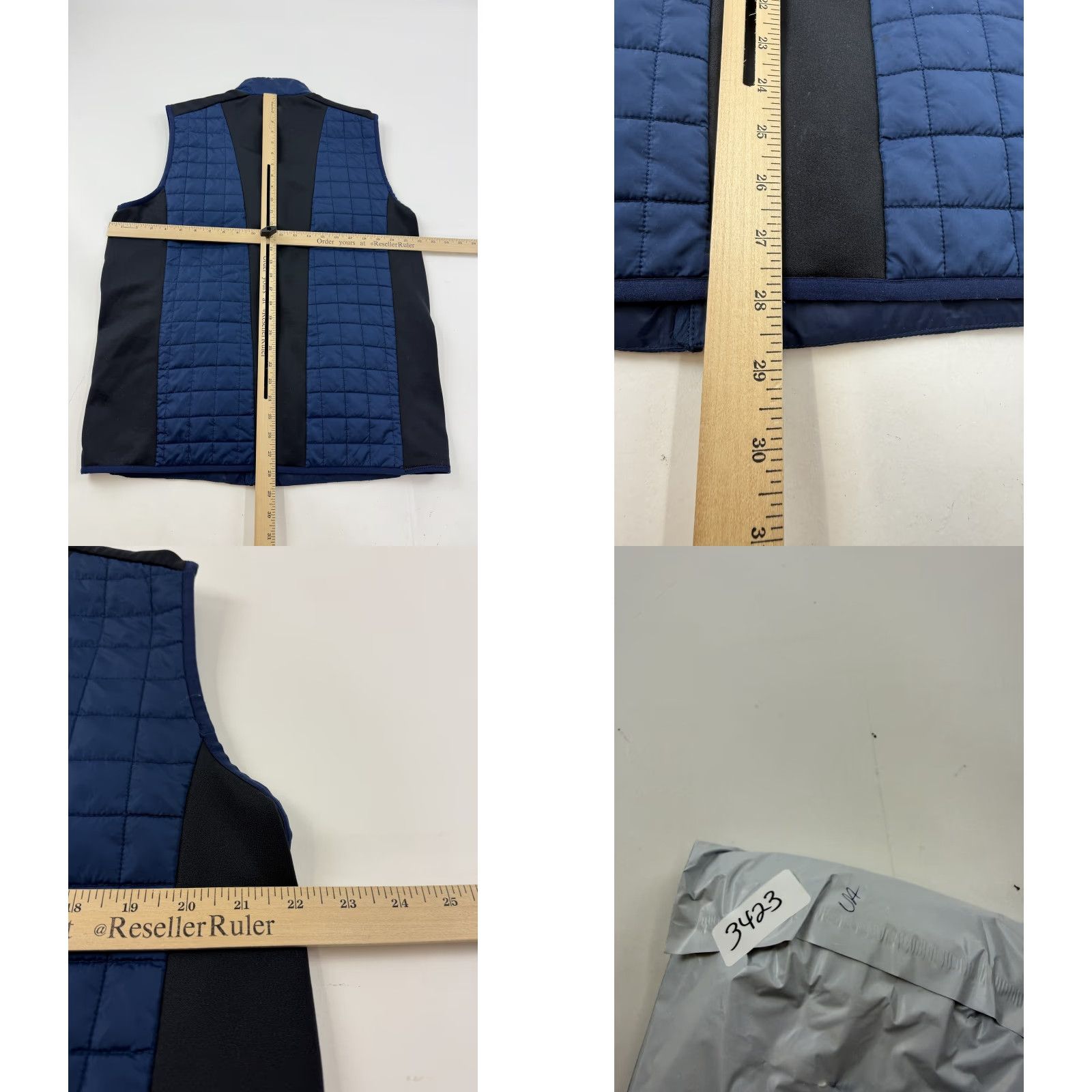 Under Armour Under Armour ColdGear Vest Mens Large Blue Colorblock Full Zip Insulated Sleeveless Track Jacket Vest with Pockets Size US L / EU 52-54 / 3 - 8 Thumbnail
