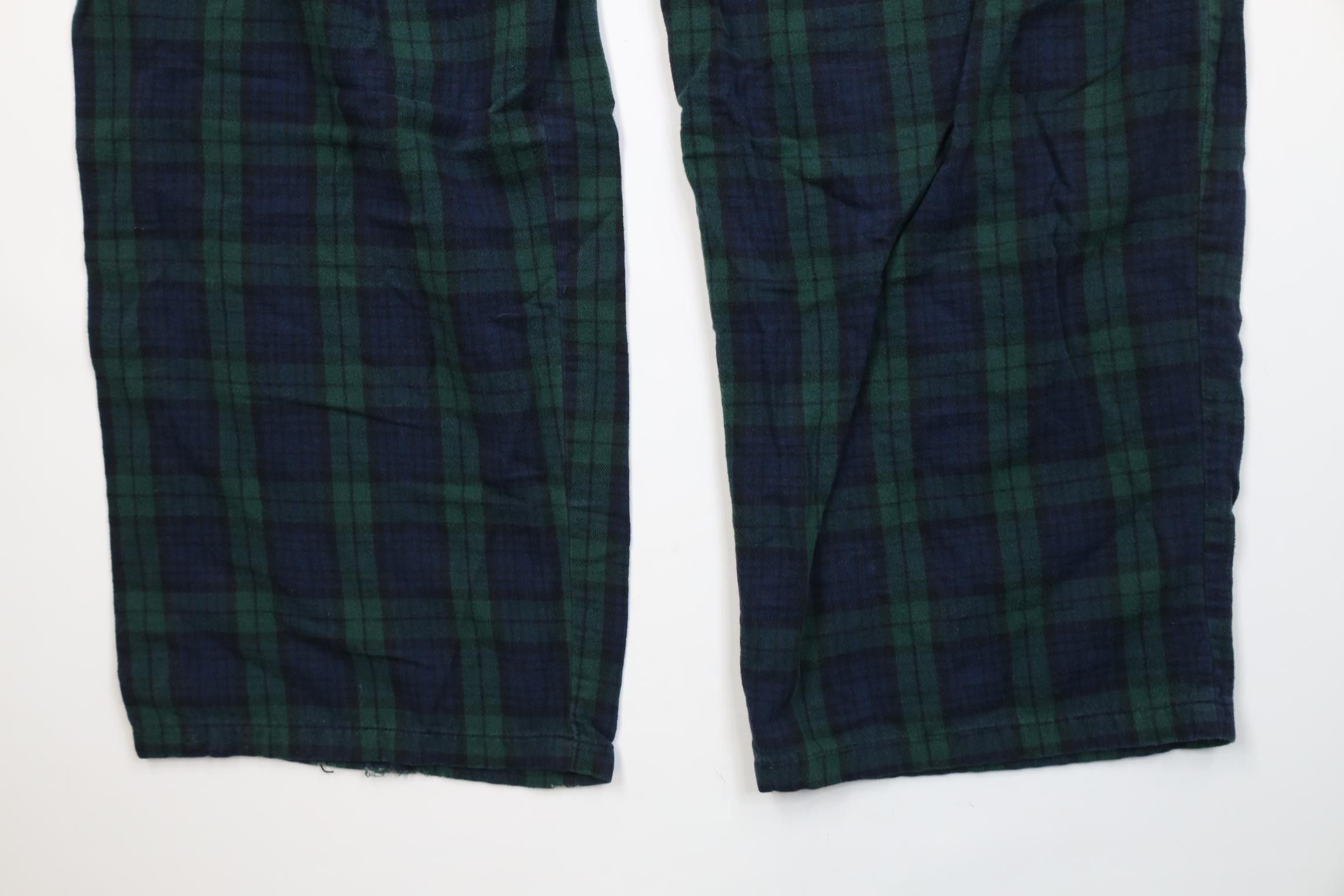 L.L. Bean Vintage 90s Y2K LL Bean Wide Leg Pajamas Pants PJs Plaid Size US 38 / EU 54 - 11 Thumbnail