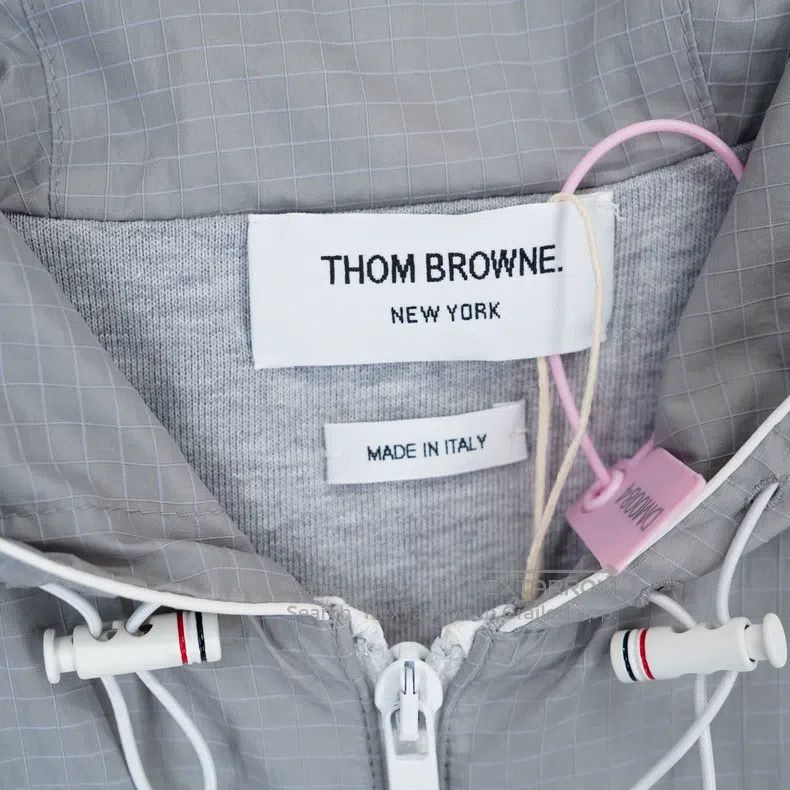 Thom Browne Thom Browne Gray hooded jacket Size US XL / EU 56 / 4 - 4 Thumbnail