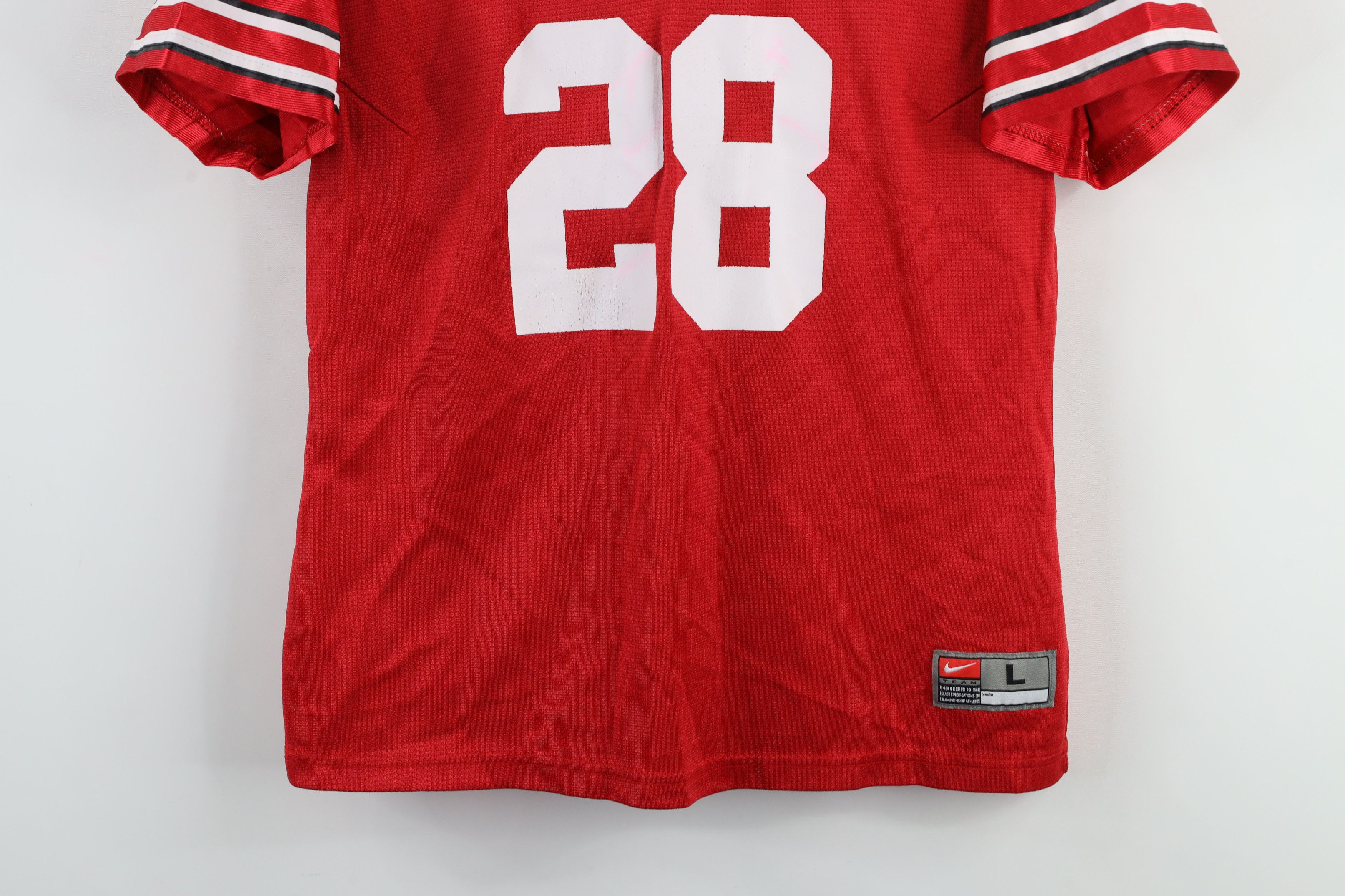 Nike × Vintage Vintage Nike Ohio State University Football Jersey Red Size L / US 10 / IT 46 - 3 Thumbnail