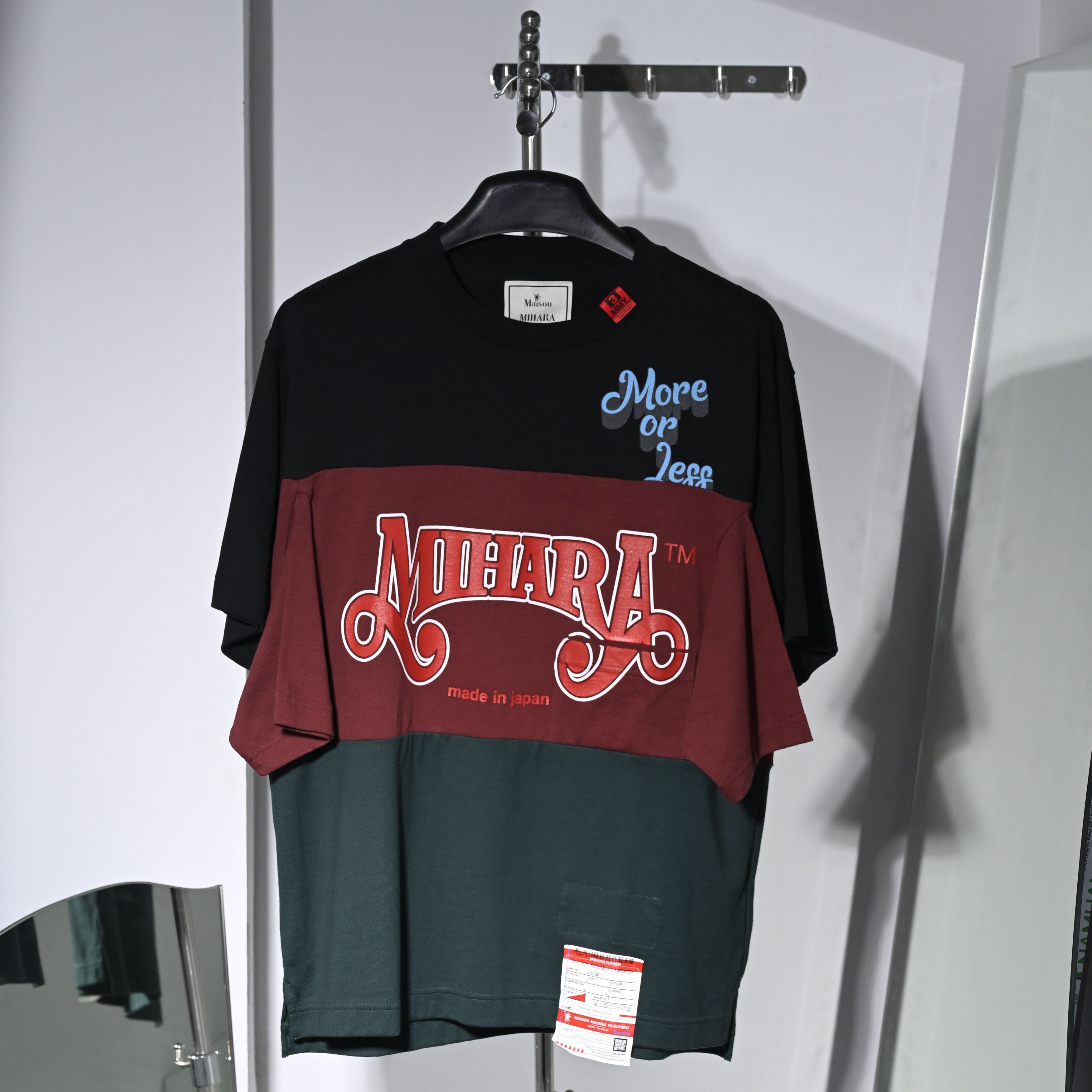 MAISON MIHARA YASUHIROV LAYERED LOGO T-SHIRT-BLACK