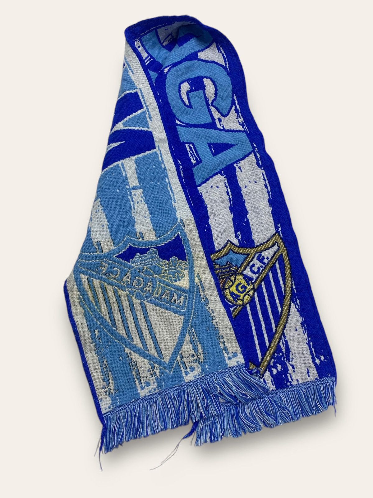 Vintage Vintage MALAGA FC Soccer Football Blue Big Logo Scarf Y2K Size ONE SIZE - 4 Thumbnail