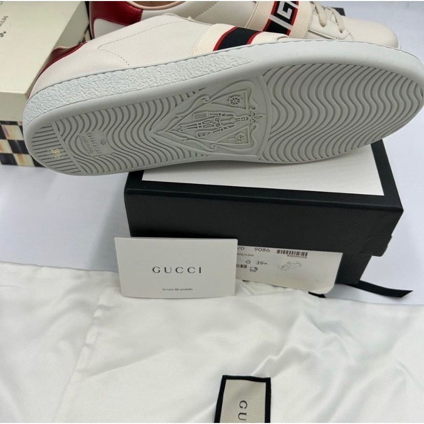 Gucci Women's Gucci ace leather sneakers size 39.5 made in Italy Size US 9.5 / IT 39.5 - 9 Thumbnail