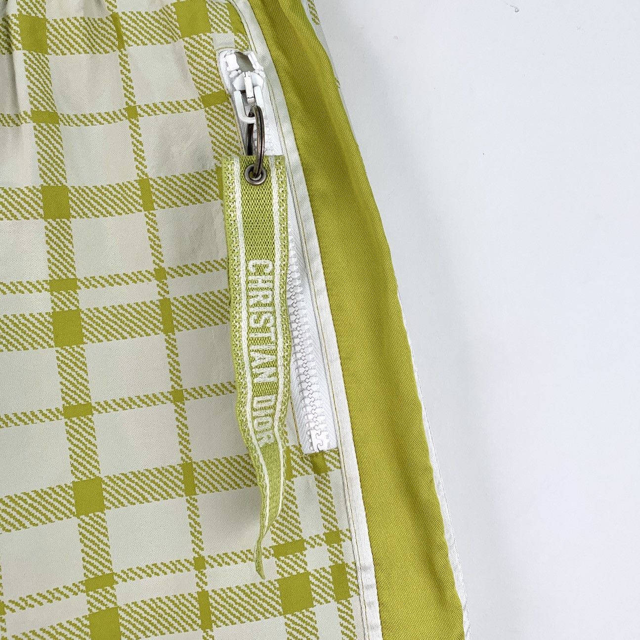 Dior Dior Color-blocked Plaid Drawstring Casual Mini Skirt K26WX Size 24" / US 00 / IT 34 - 5 Thumbnail