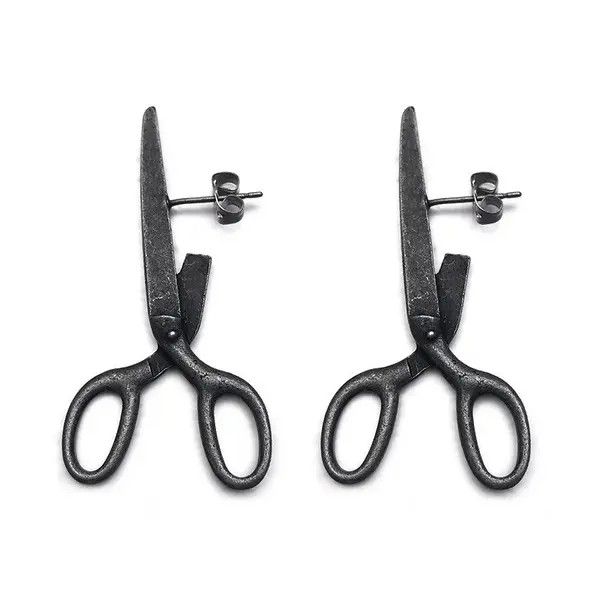 Jewelry Kirari x Aida Gothic Imitation Scissors Stud Earring Size ONE SIZE - 5 Thumbnail